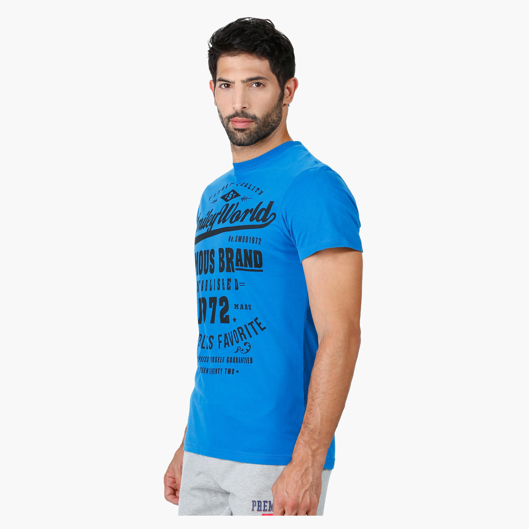 Smiley World Cotton T-Shirt in Regular Fit-men-clothing-tshirtsandpolos-tshirts-image-3