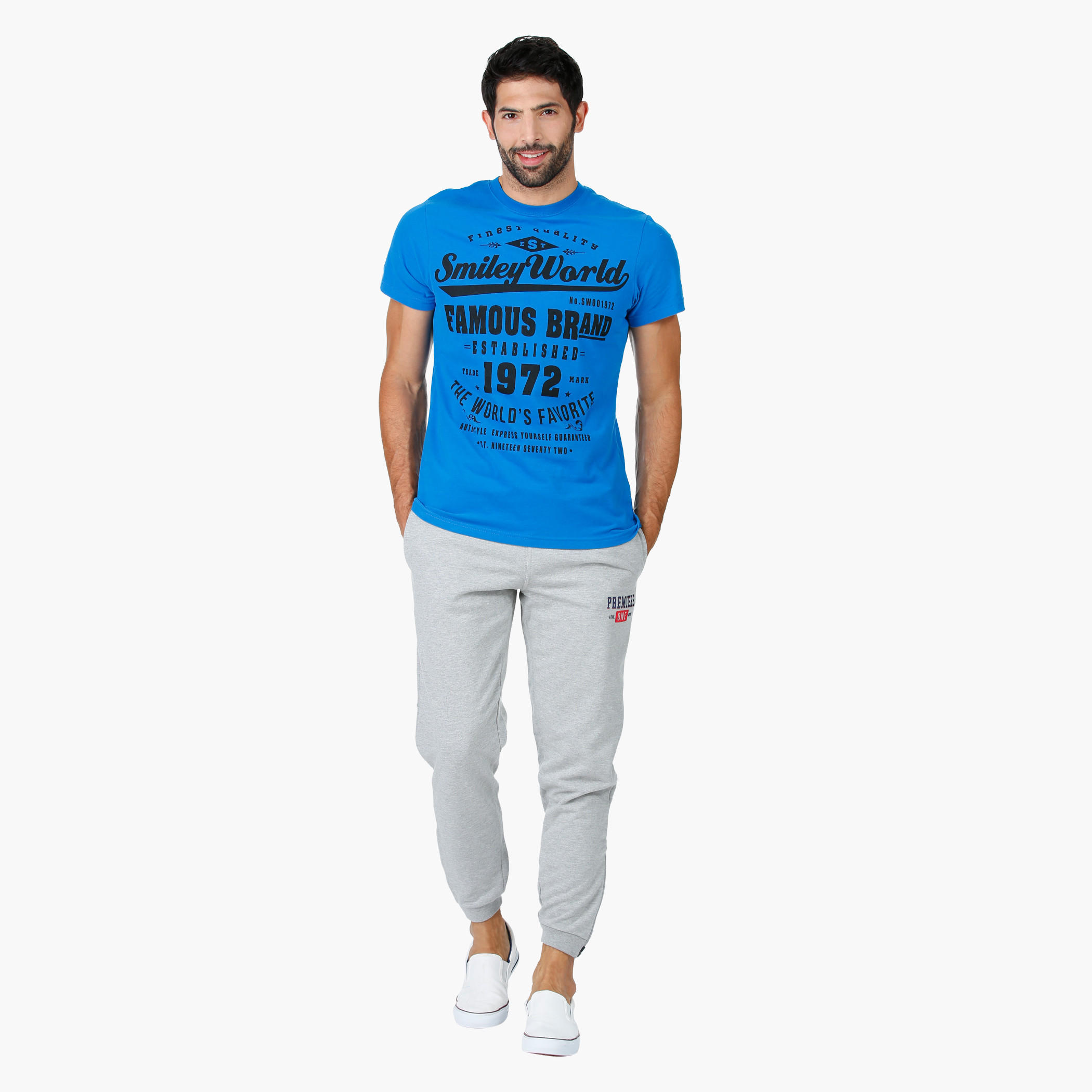 Smiley World Cotton T-Shirt in Regular Fit-men-clothing-tshirtsandpolos-tshirts-image-1