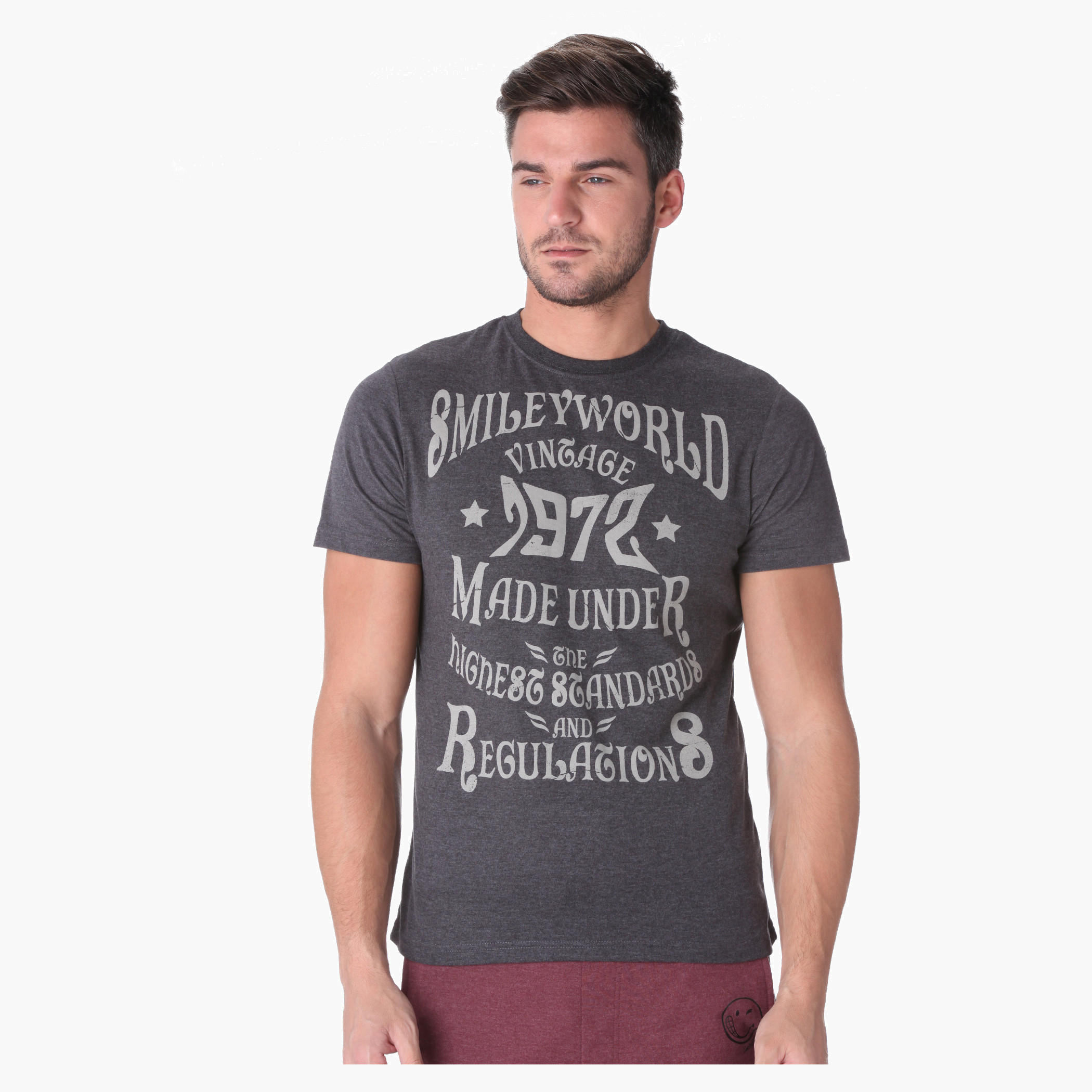 Smiley World Crew Neck T-shirt-men-clothing-tshirtsandpolos-tshirts-image-1