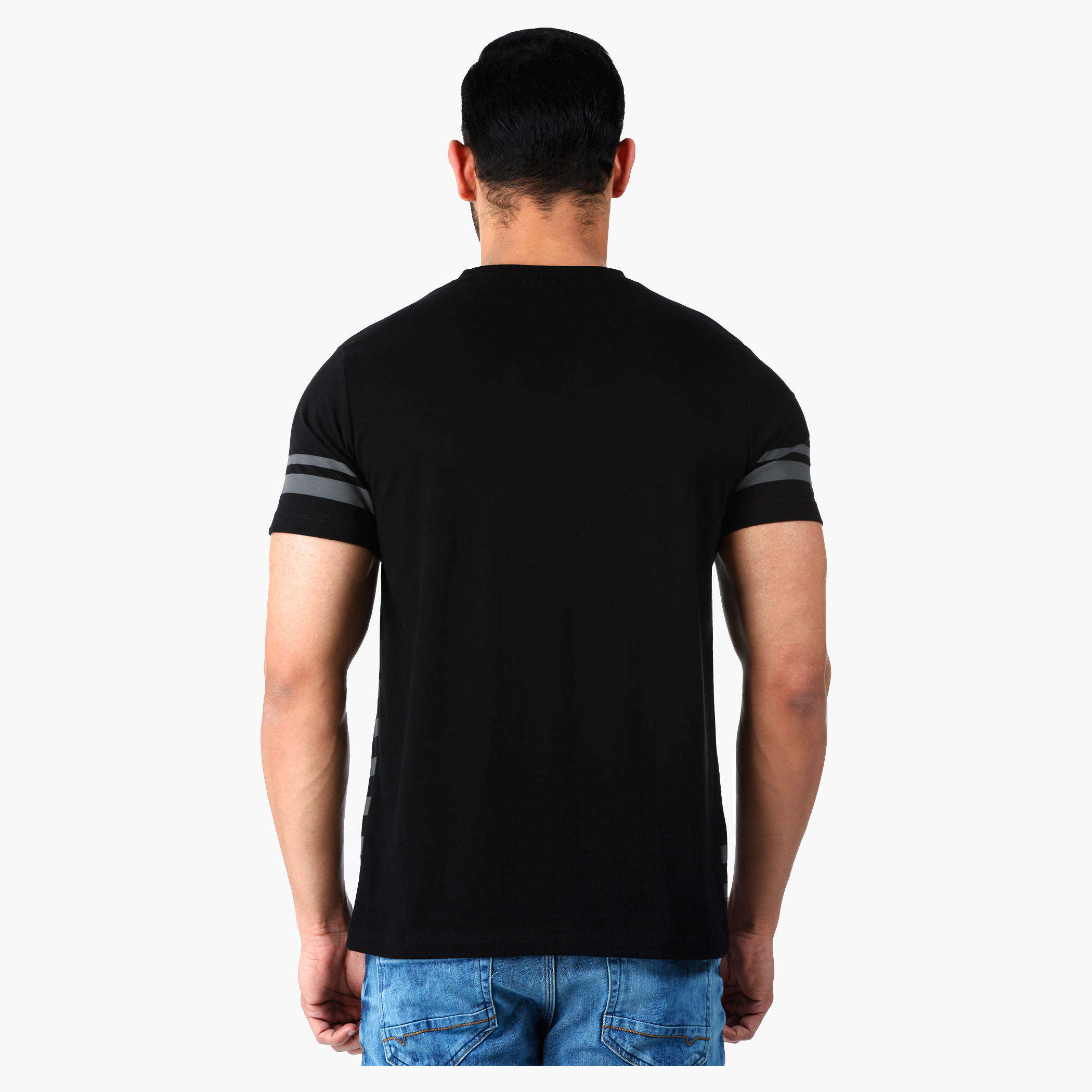 Smiley World Graphic Print Cotton T-Shirt with Short Sleeves in Regular Fit-men-clothing-tshirtsandpolos-tshirts-image-2