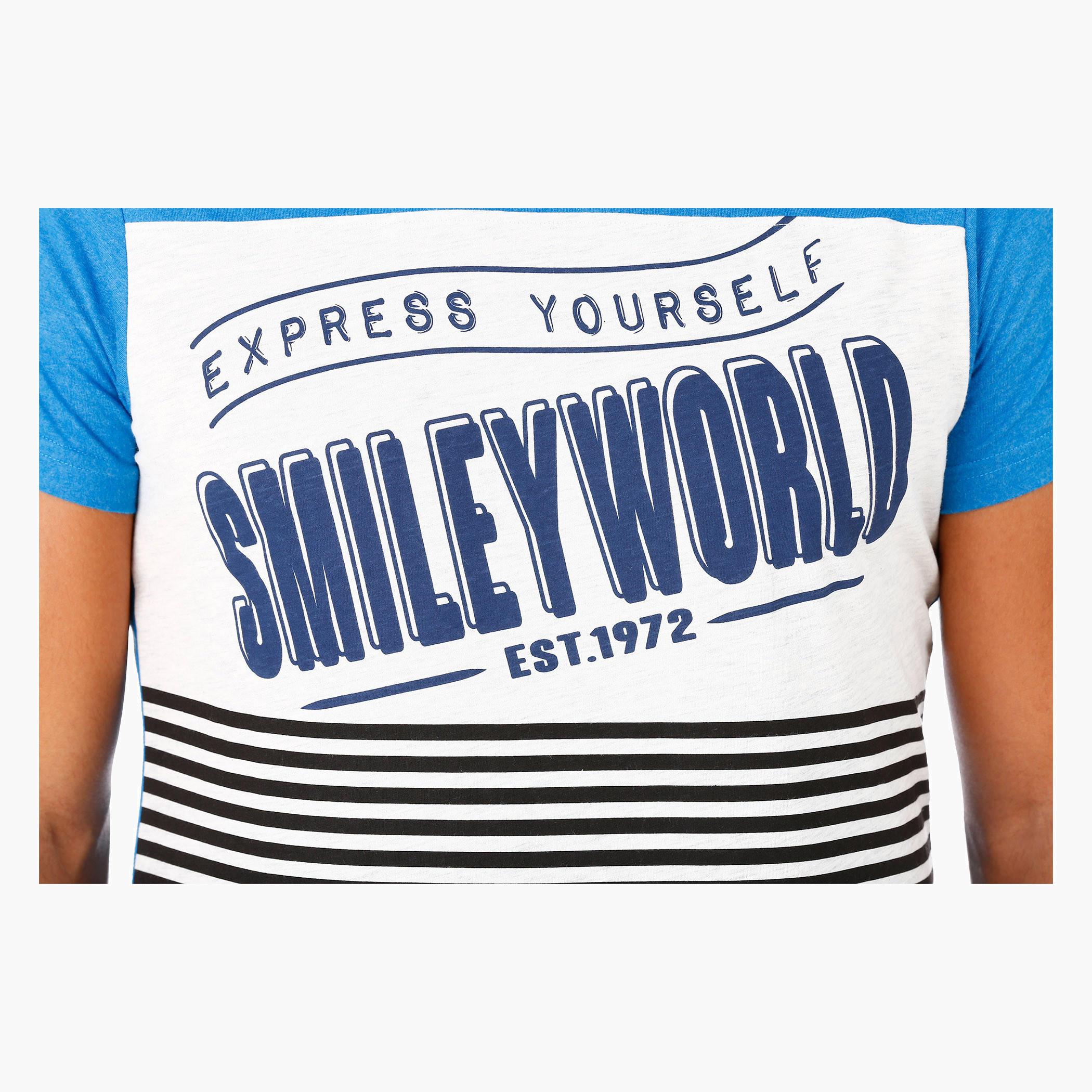 Smiley World Graphic Print Cotton T-Shirt with Short Sleeves-men-clothing-tshirtsandpolos-tshirts-image-4