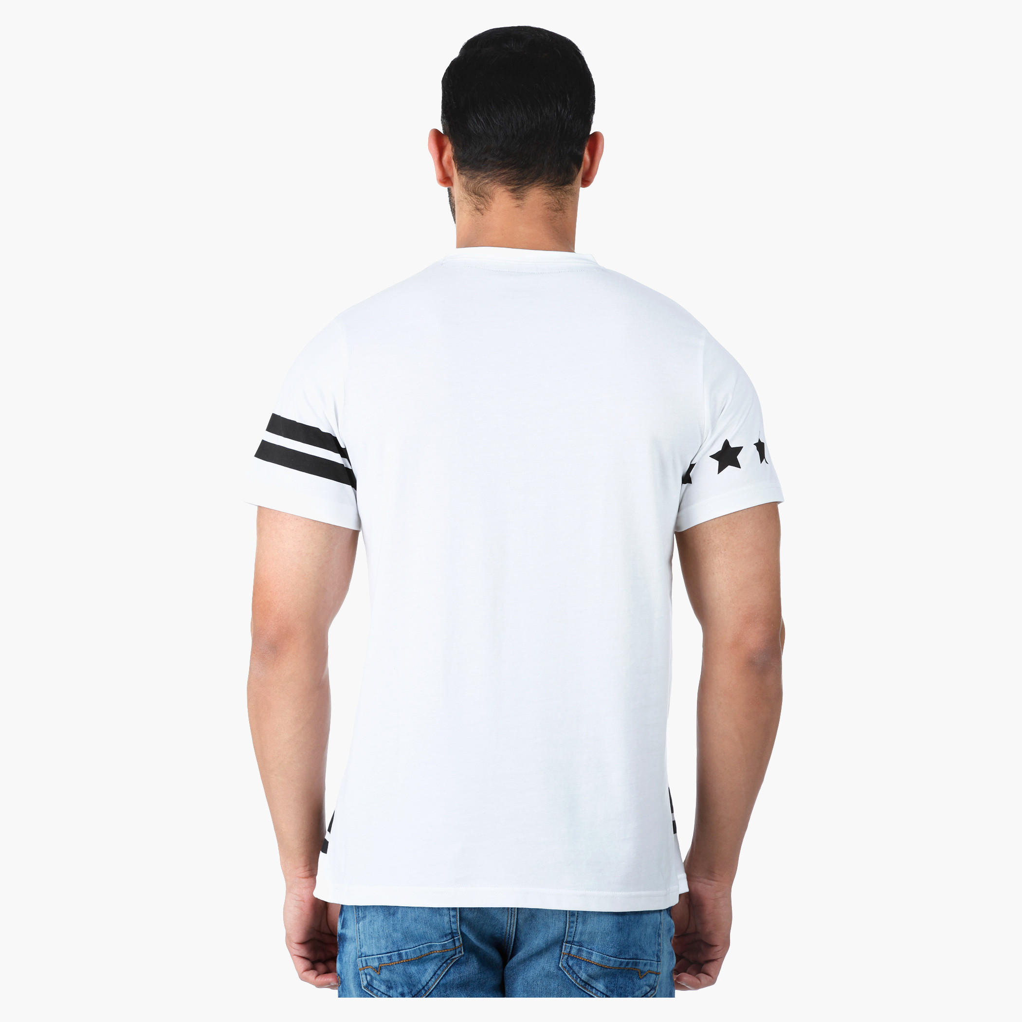 Smiley World Graphic Print Cotton T-Shirt with Short Sleeves in Regular Fit-men-clothing-tshirtsandpolos-tshirts-image-2