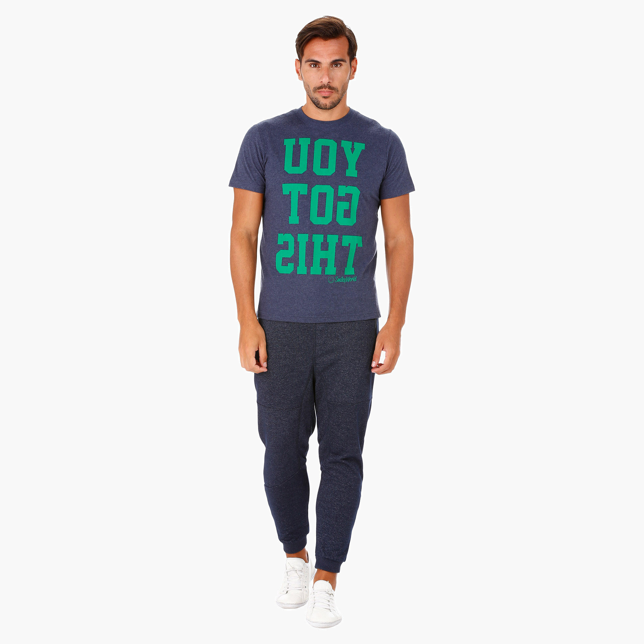 Smiley World Printed Cotton T-Shirt with Short Sleeves-men-clothing-tshirtsandpolos-tshirts-image-5