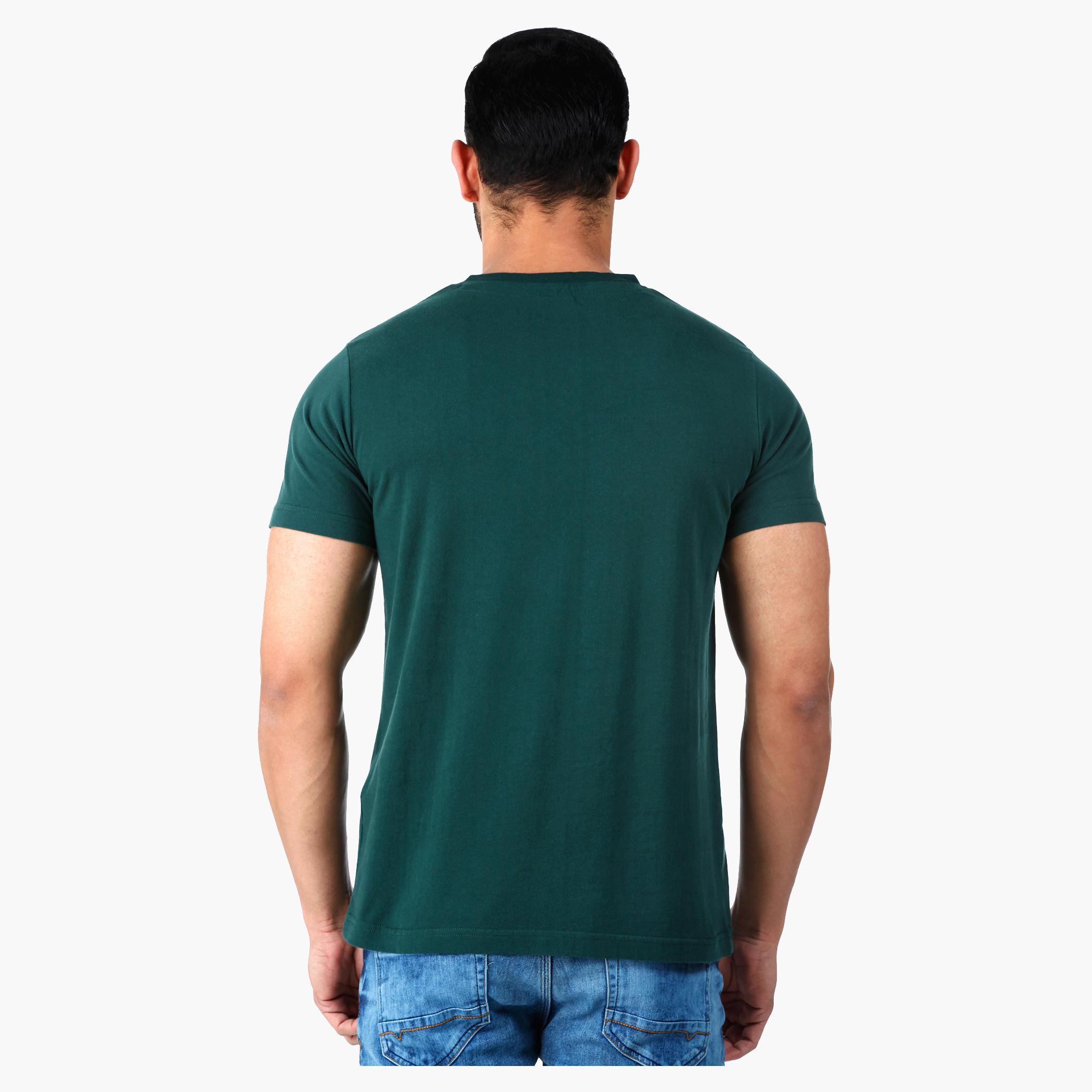 Smiley World Graphic Print Cotton T-Shirt with Short Sleeves in Regular Fit-men-clothing-tshirtsandpolos-tshirts-image-2