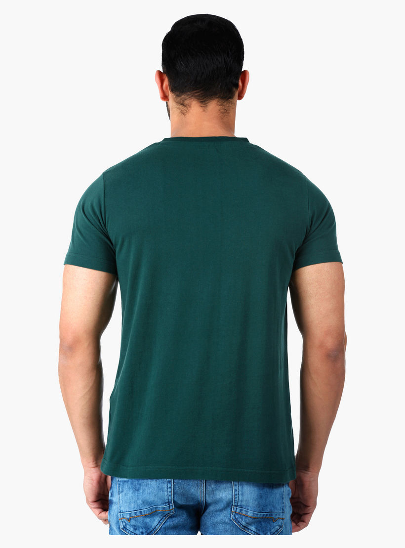 Smiley World Graphic Print Cotton T-Shirt with Short Sleeves in Regular Fit-men-clothing-tshirtsandpolos-tshirts-image-2