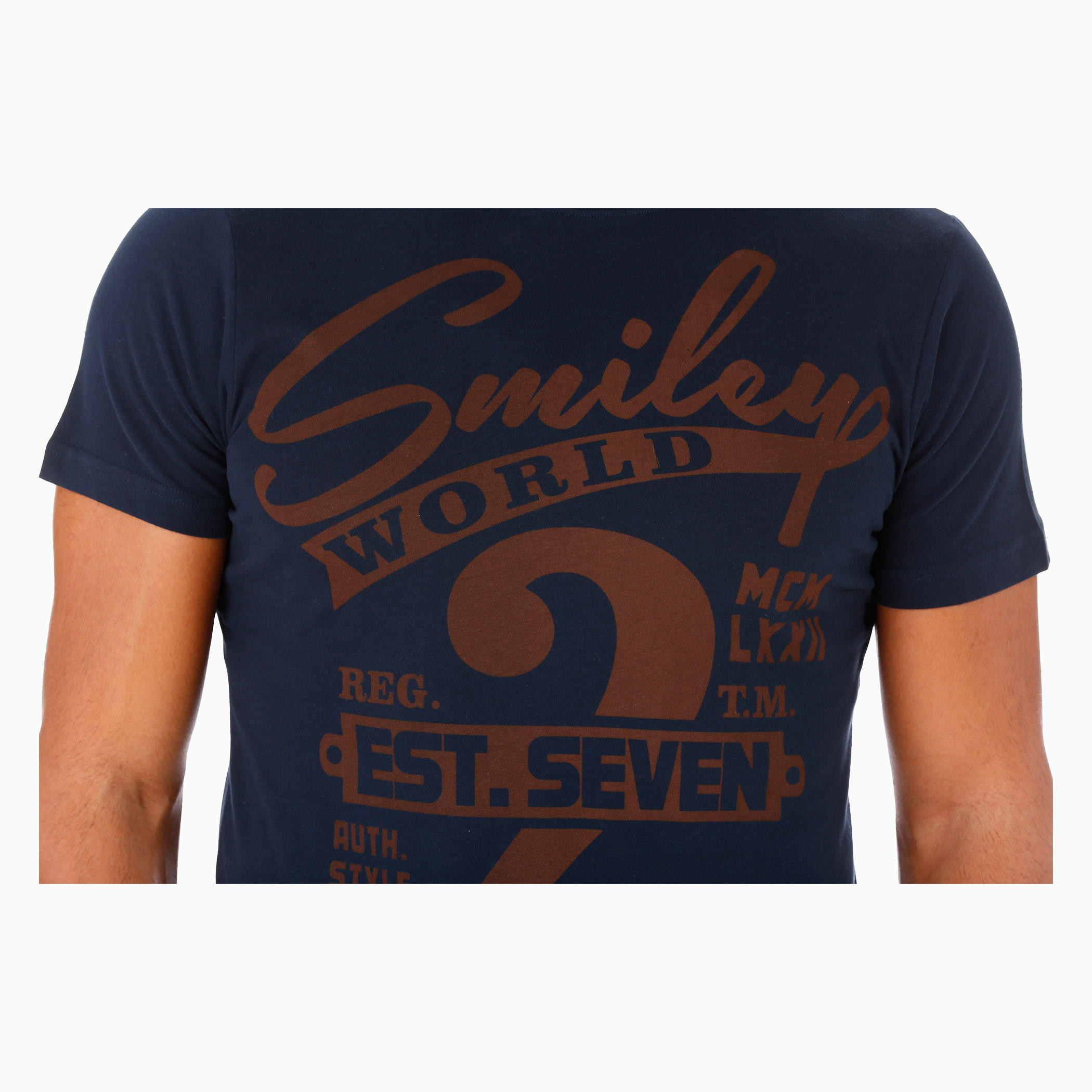 Smiley World Printed Cotton T-Shirt with Short Sleeves-men-clothing-tshirtsandpolos-tshirts-image-4