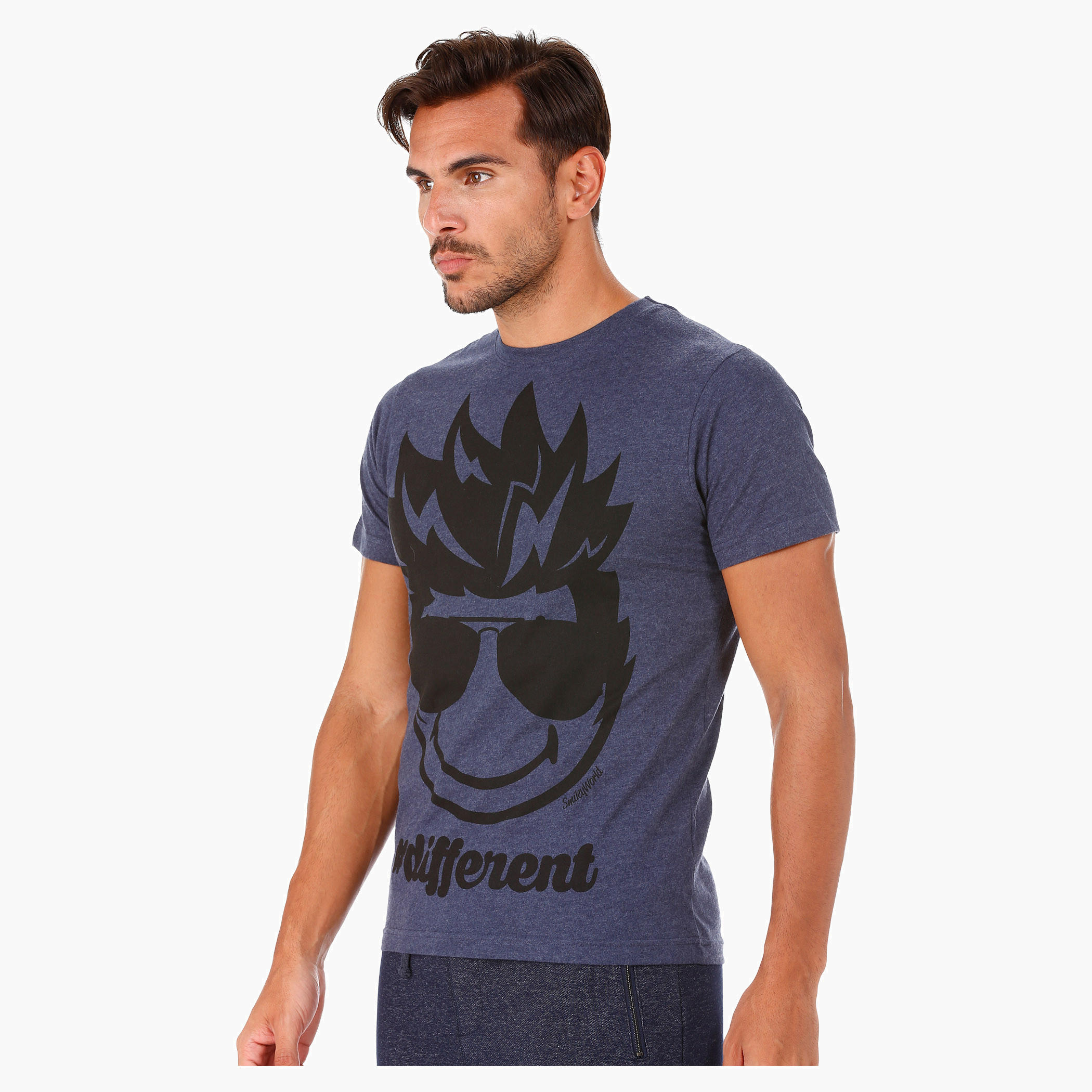 Smiley World Print T-Shirt with Short Sleeves-men-clothing-tshirtsandpolos-tshirts-image-3