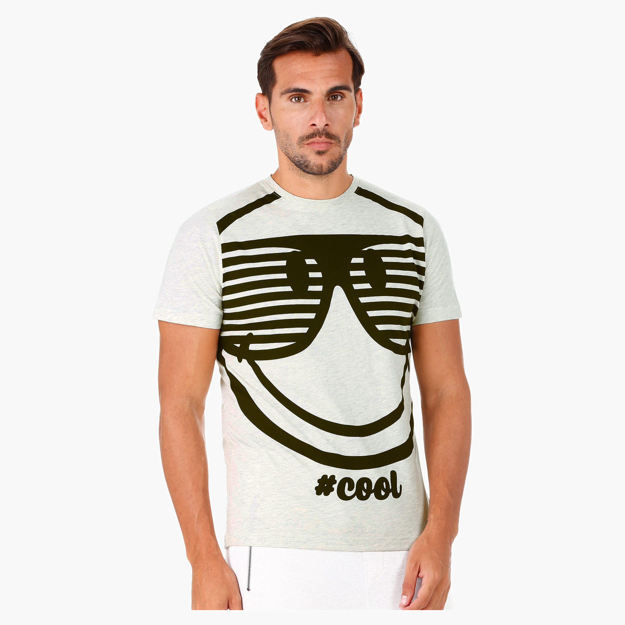 Smiley World Printed Cotton T-Shirt with Short Sleeves-men-clothing-tshirtsandpolos-tshirts-image-1