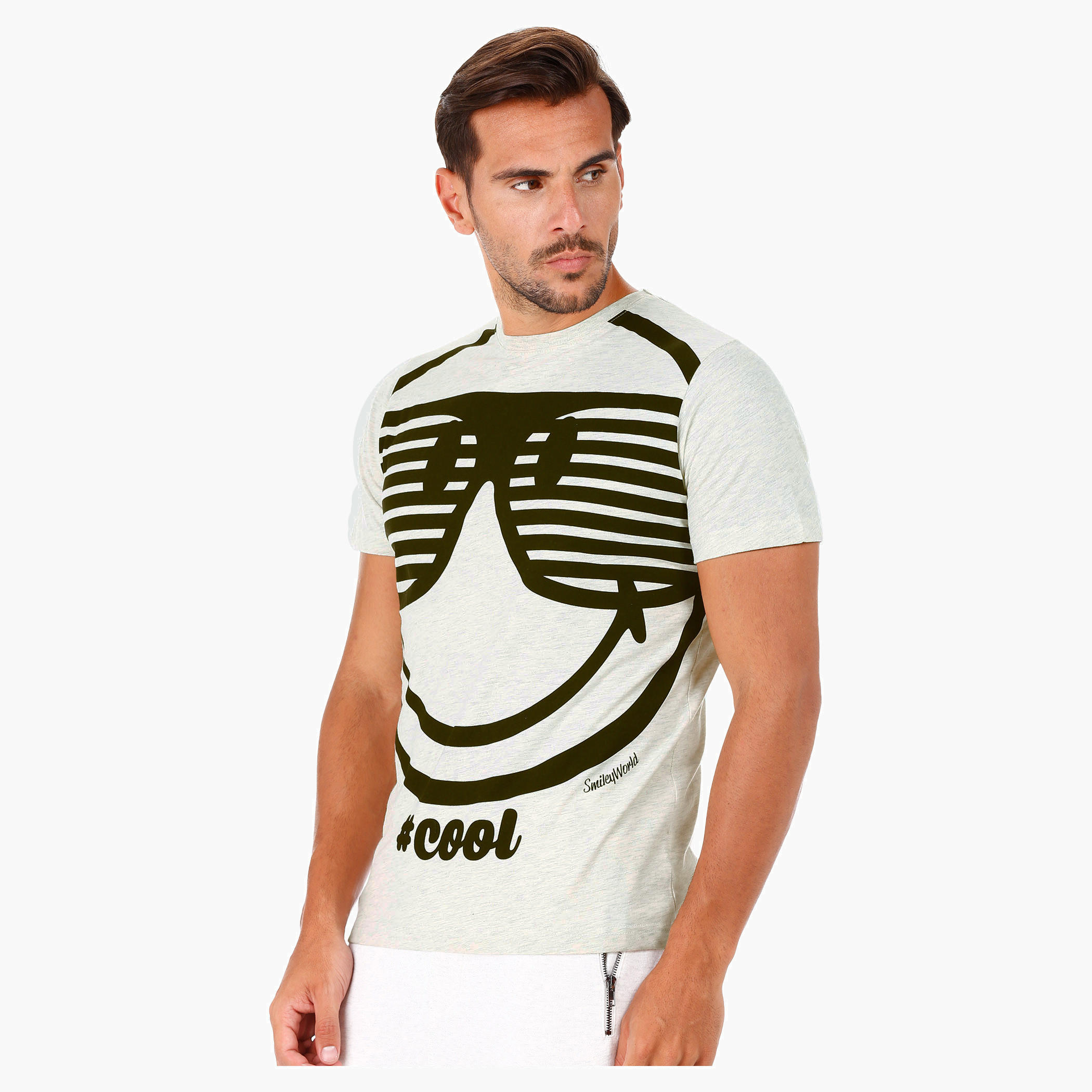 Smiley World Printed Cotton T-Shirt with Short Sleeves-men-clothing-tshirtsandpolos-tshirts-image-3