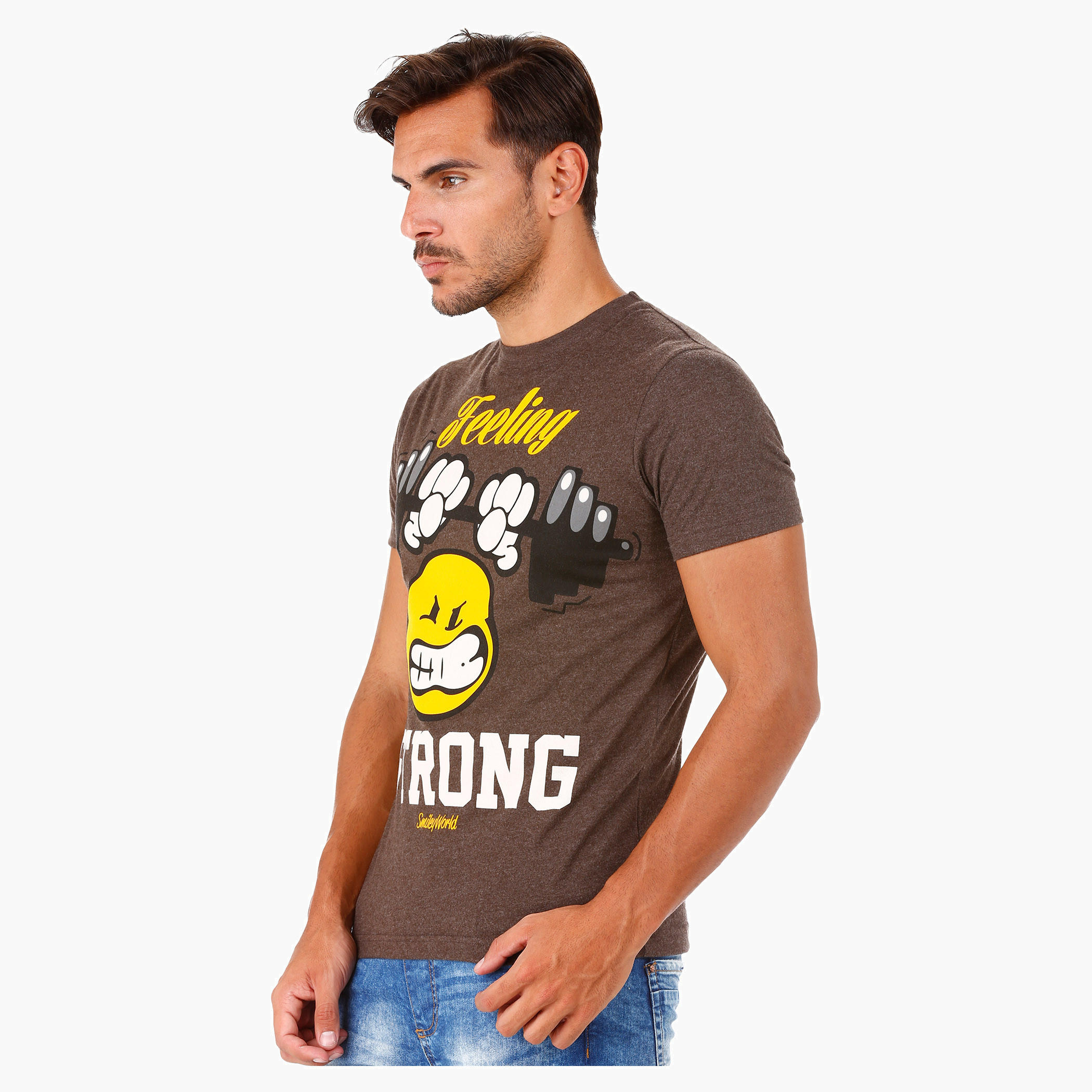 Smiley World Printed T-Shirt with Short Sleeves-men-clothing-tshirtsandpolos-tshirts-image-3