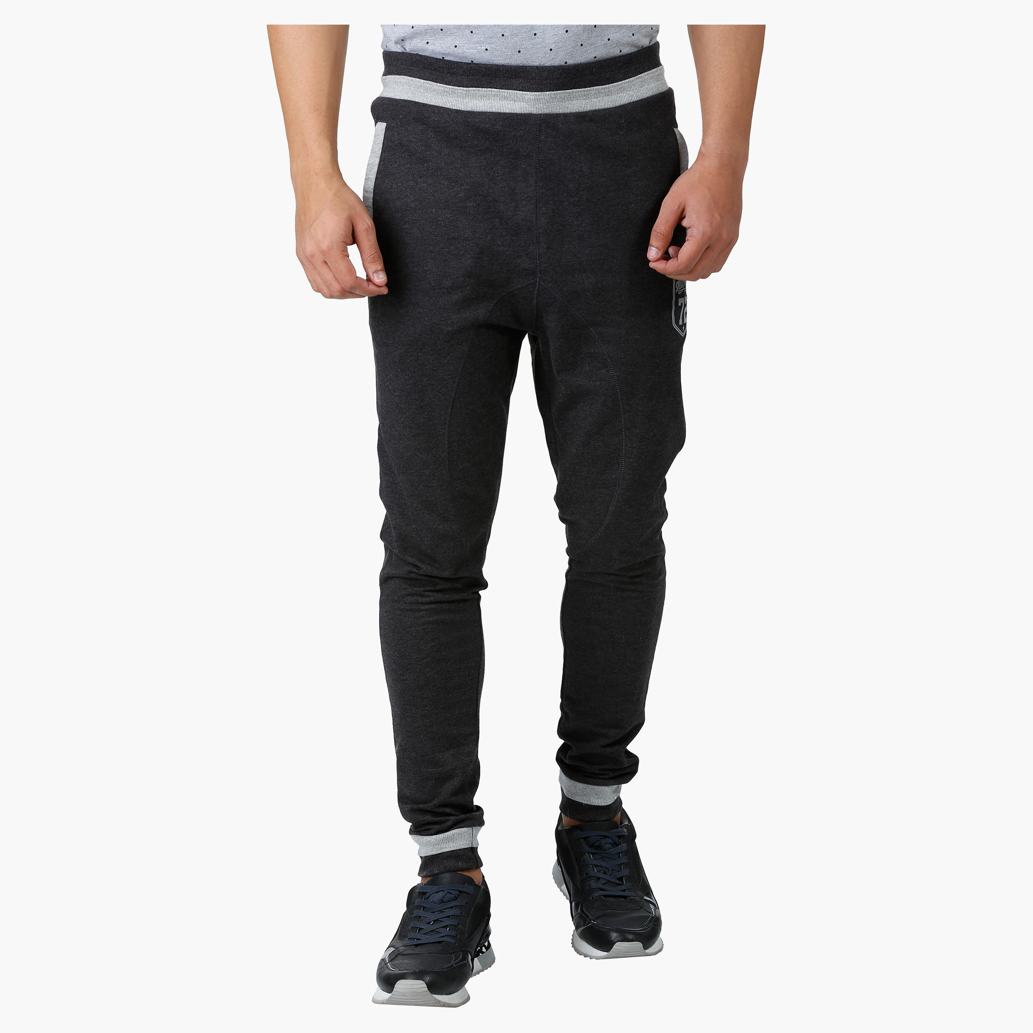 Smiley World Print Melange Pants-men-clothing-bottoms-joggers-image-1