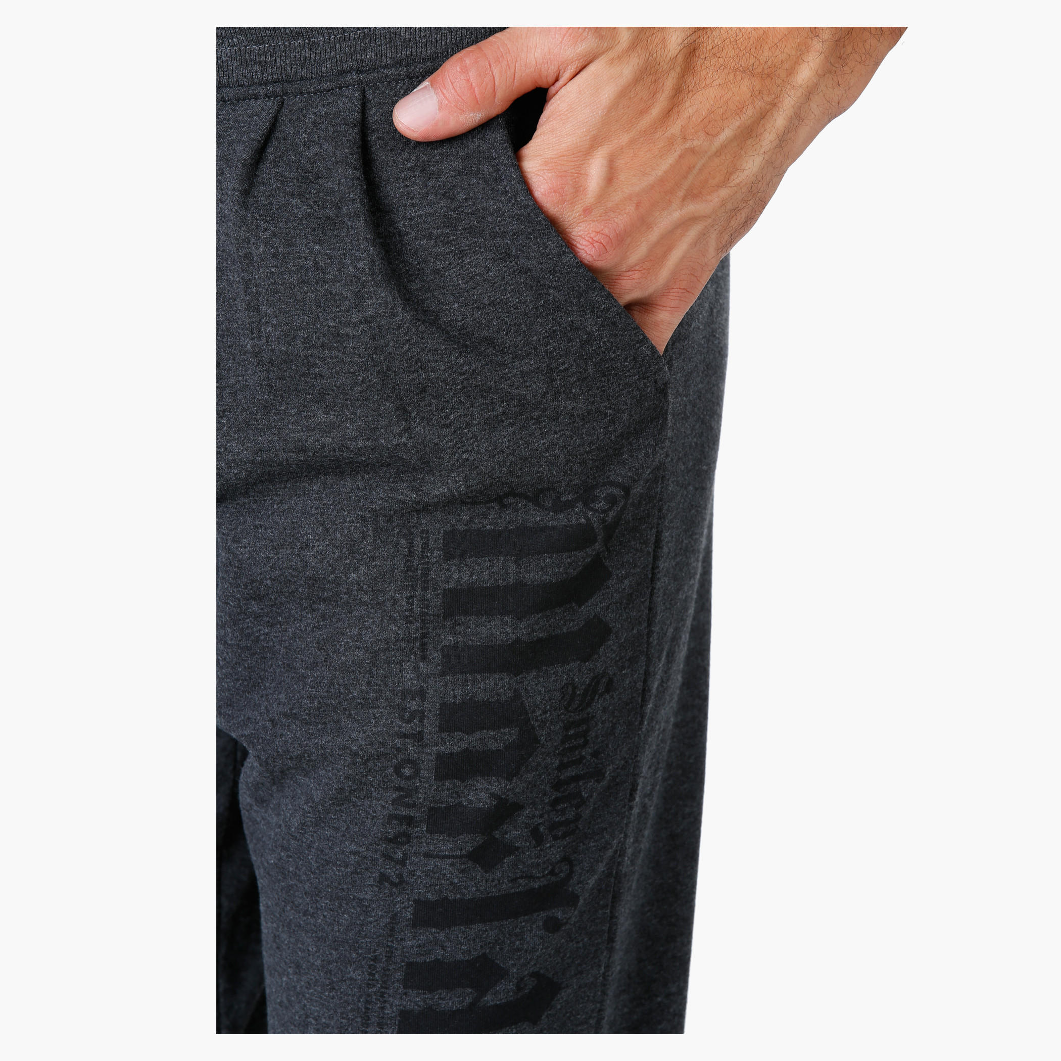 Smiley World Melange Printed Pants-men-clothing-bottoms-joggers-image-4