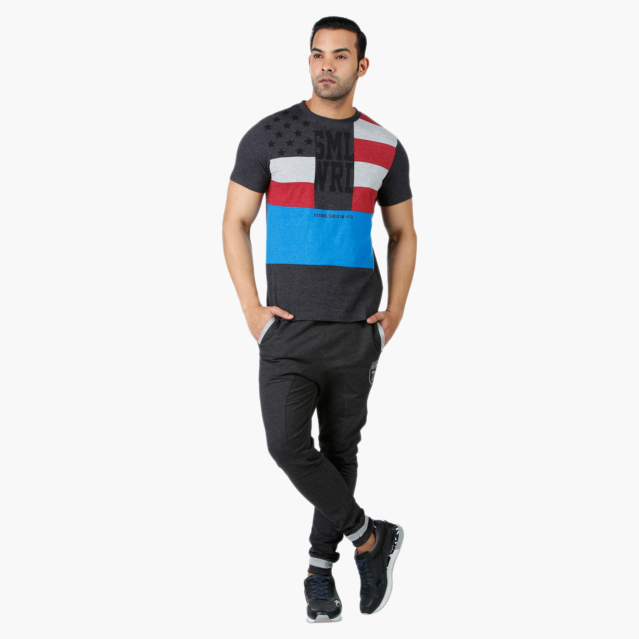 Smiley World Graphic Print Cotton T-Shirt with Short Sleeves-men-clothing-tshirtsandpolos-tshirts-image-5