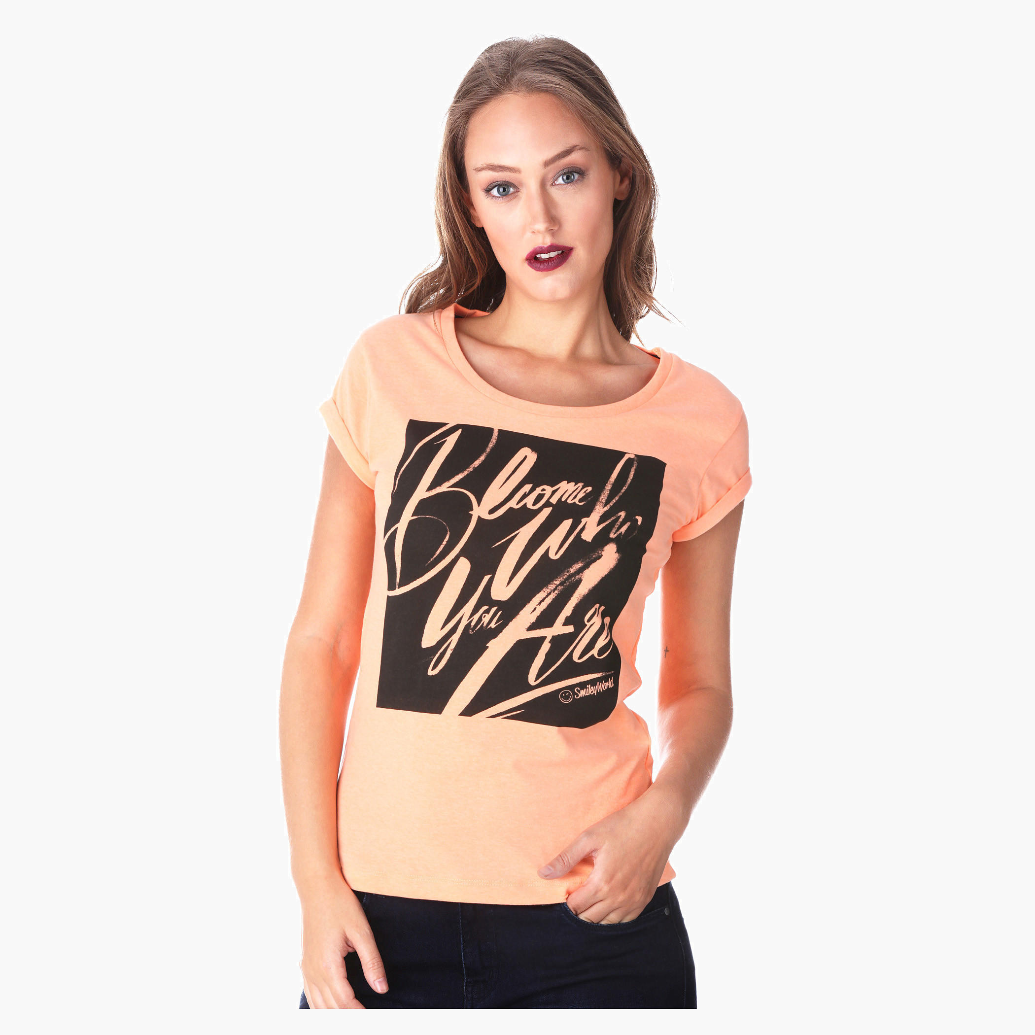 Smiley World Printed T-shirt-women-clothing-tshirts-image-5