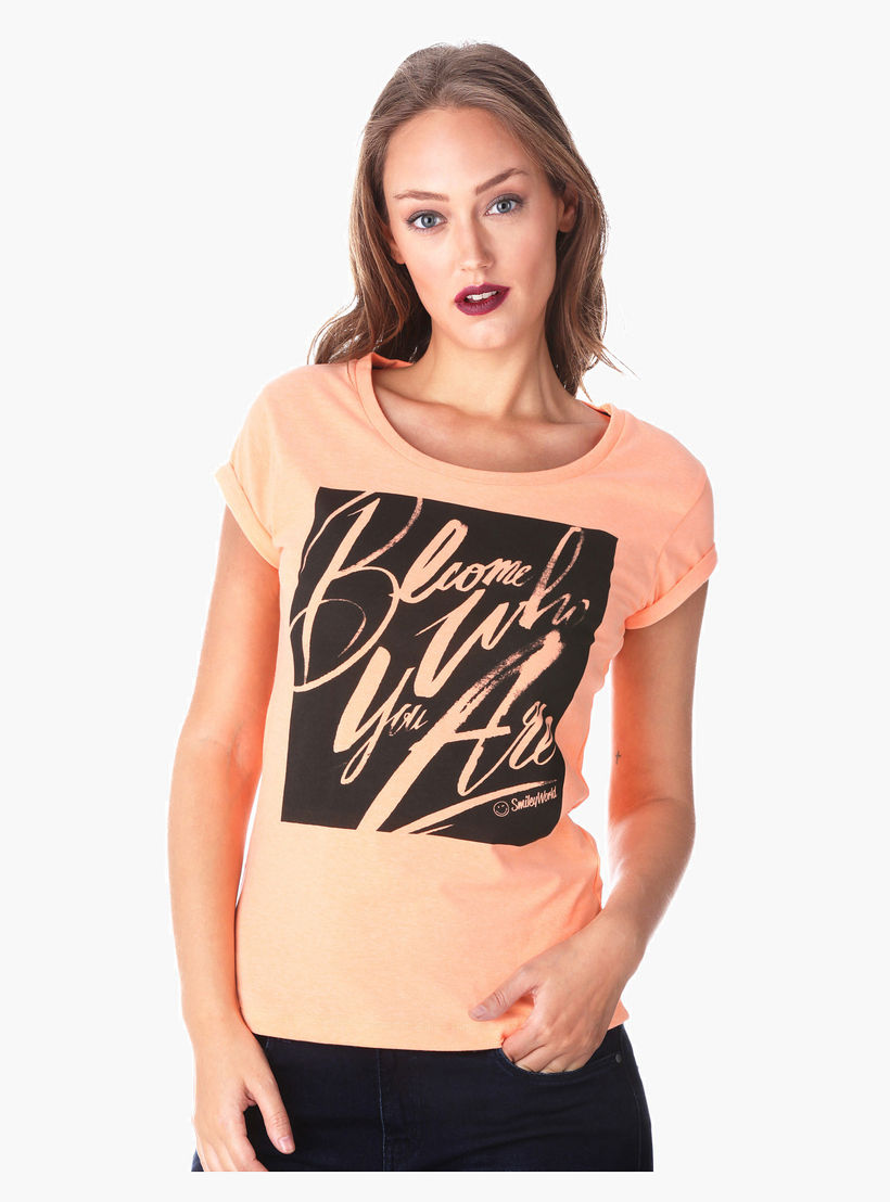 Smiley World Printed T-shirt-women-clothing-tshirts-image-5
