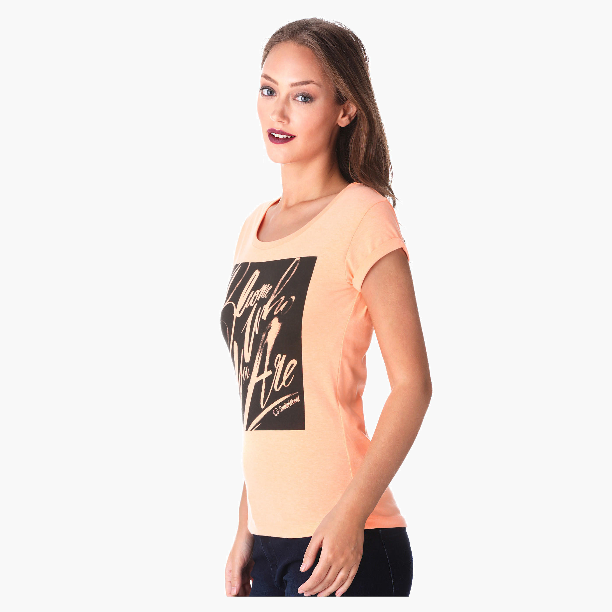 Smiley World Printed T-shirt-women-clothing-tshirts-image-3