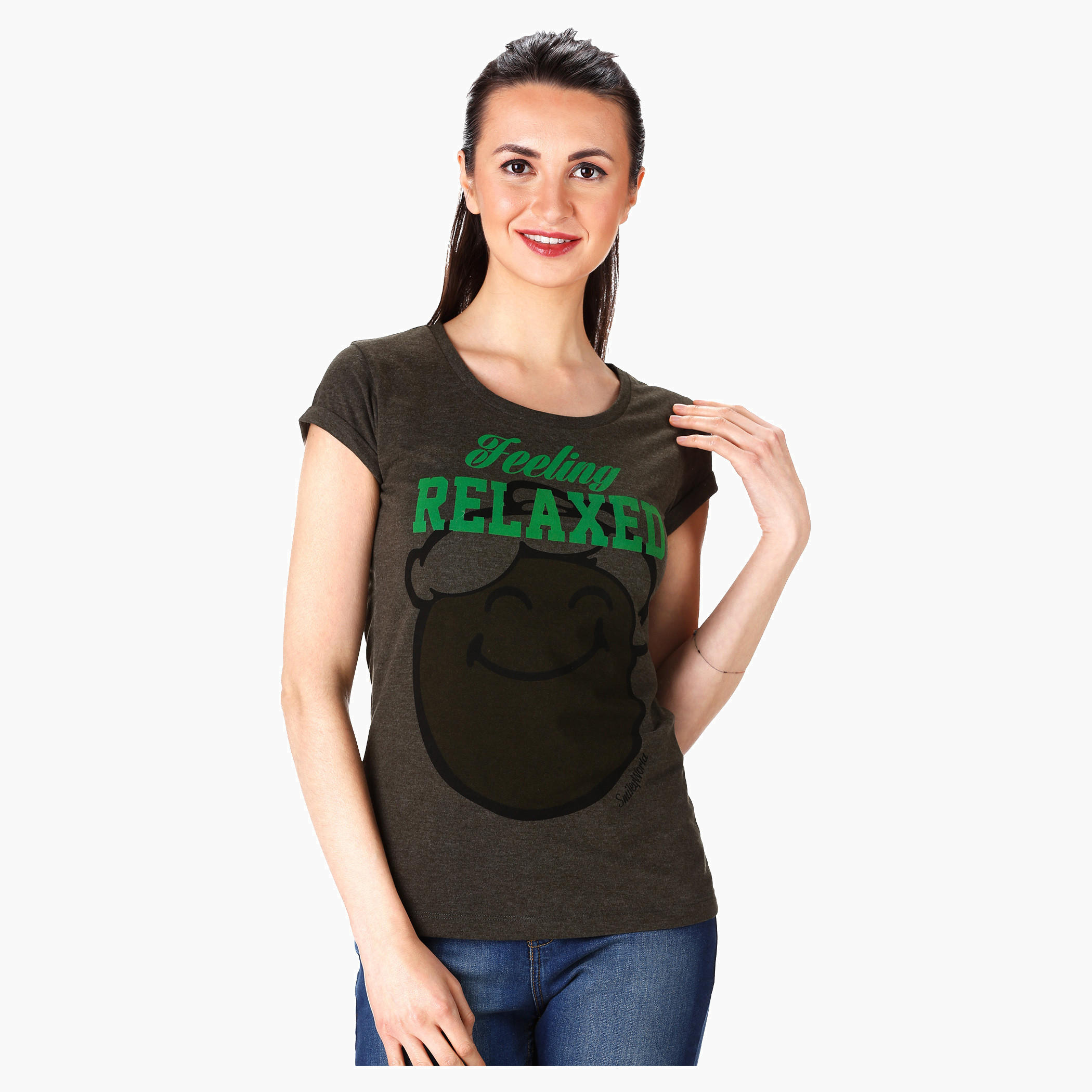 Smiley World Printed T-shirt-women-clothing-tshirts-image-1