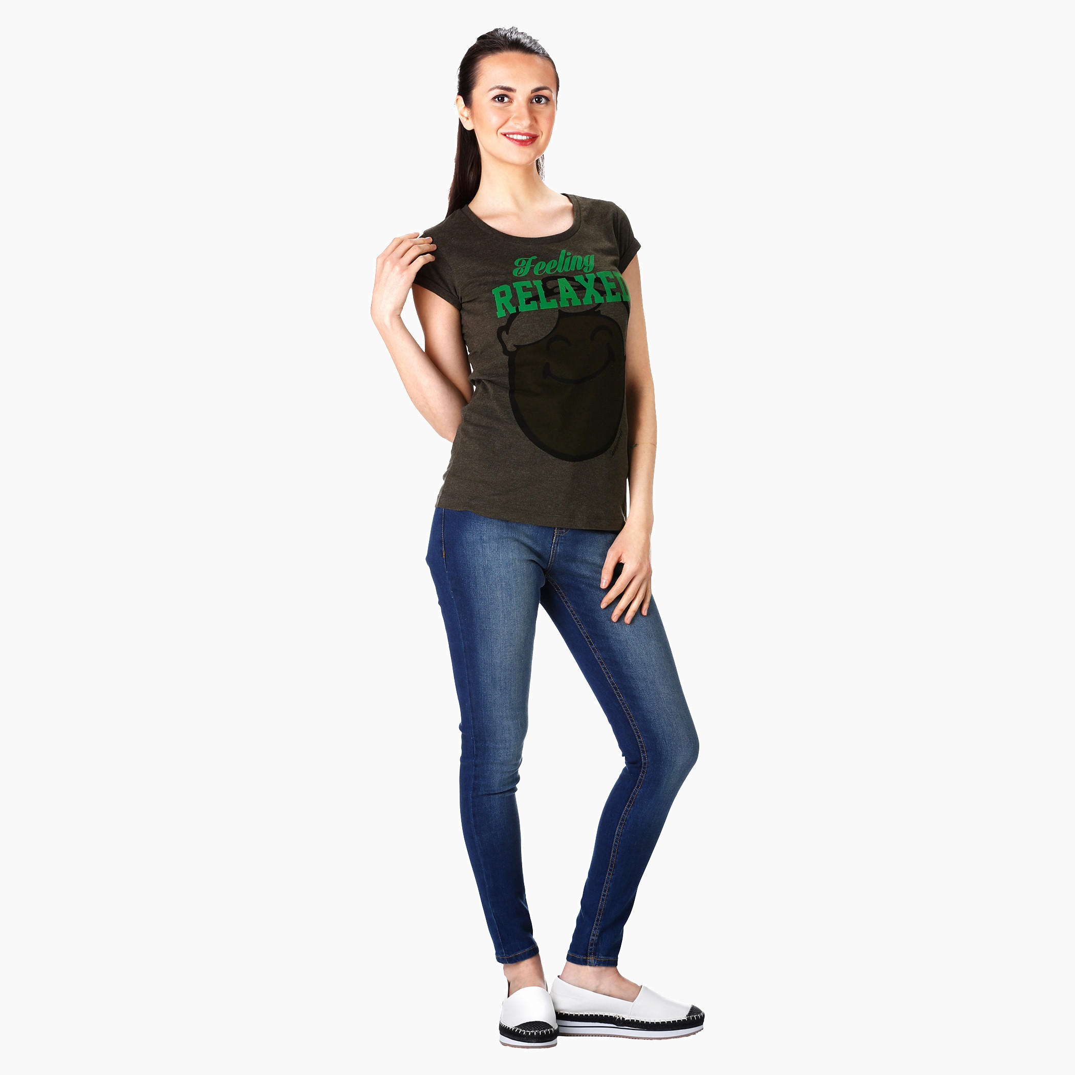 Smiley World Printed T-shirt-women-clothing-tshirts-image-5