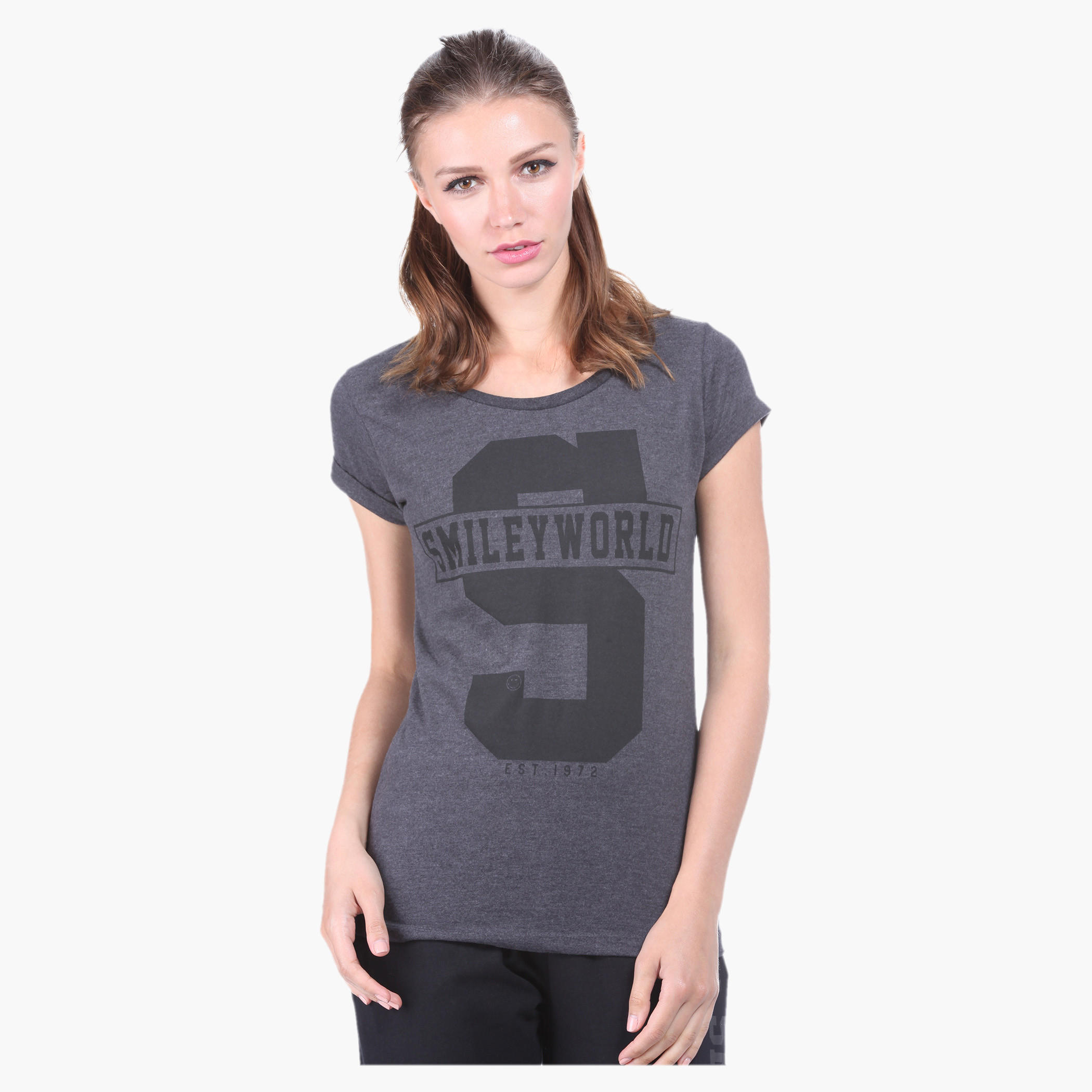 Smiley World Printed T-shirt-women-clothing-tshirts-image-5