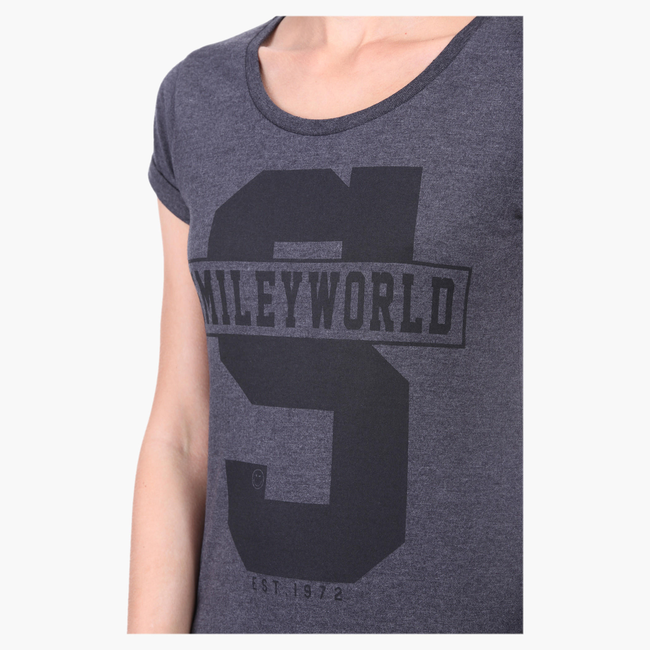 Smiley World Printed T-shirt-women-clothing-tshirts-image-2