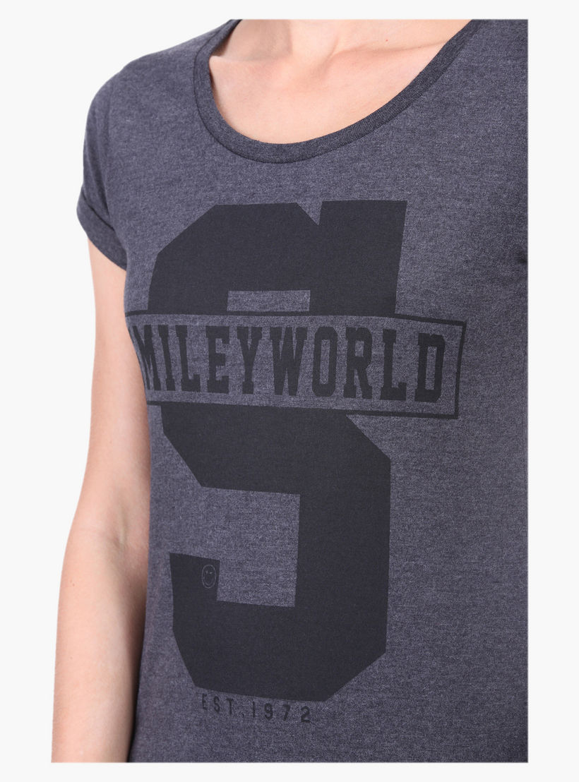 Smiley World Printed T-shirt-women-clothing-tshirts-image-2