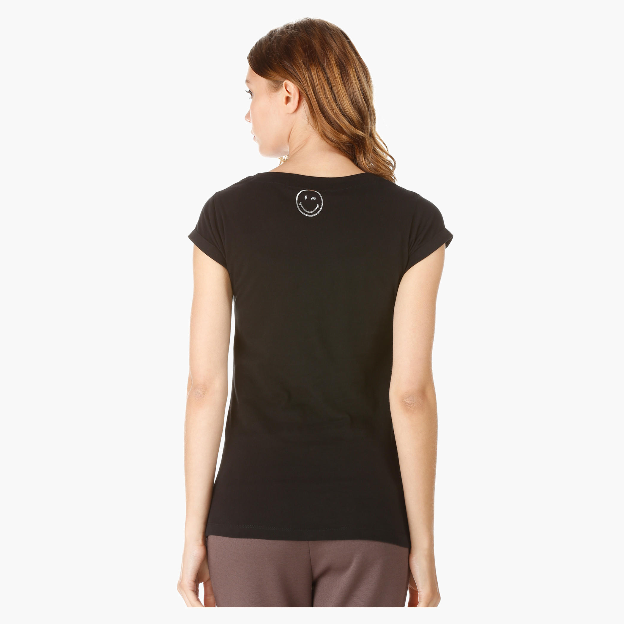 Smiley World Printed T-shirt-women-clothing-tshirts-image-4
