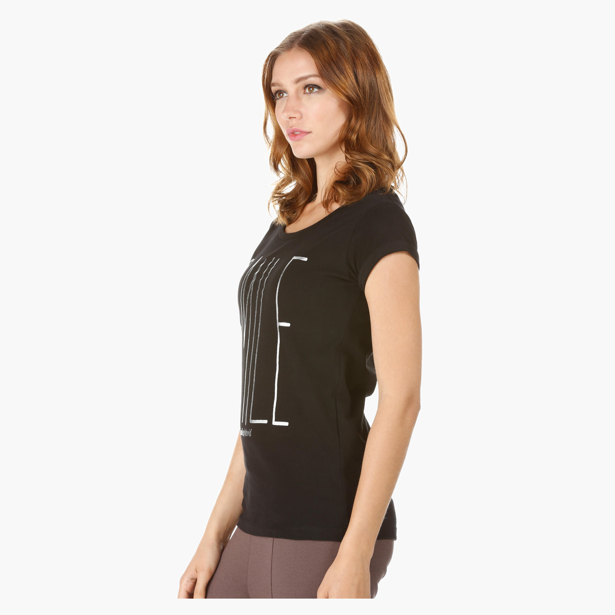 Smiley World Printed T-shirt-women-clothing-tshirts-image-3