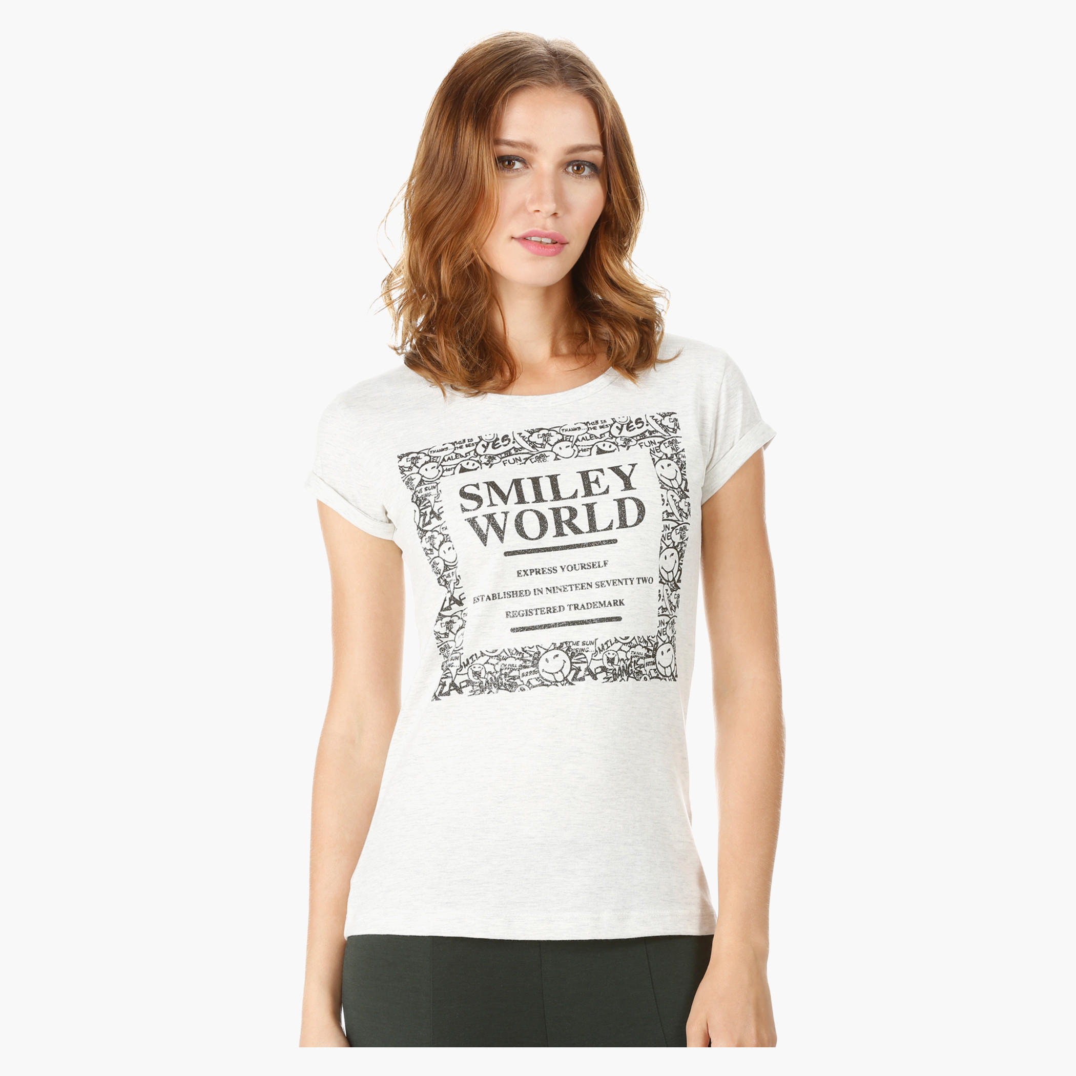 Smiley World Printed T-shirt-women-clothing-tshirts-image-5