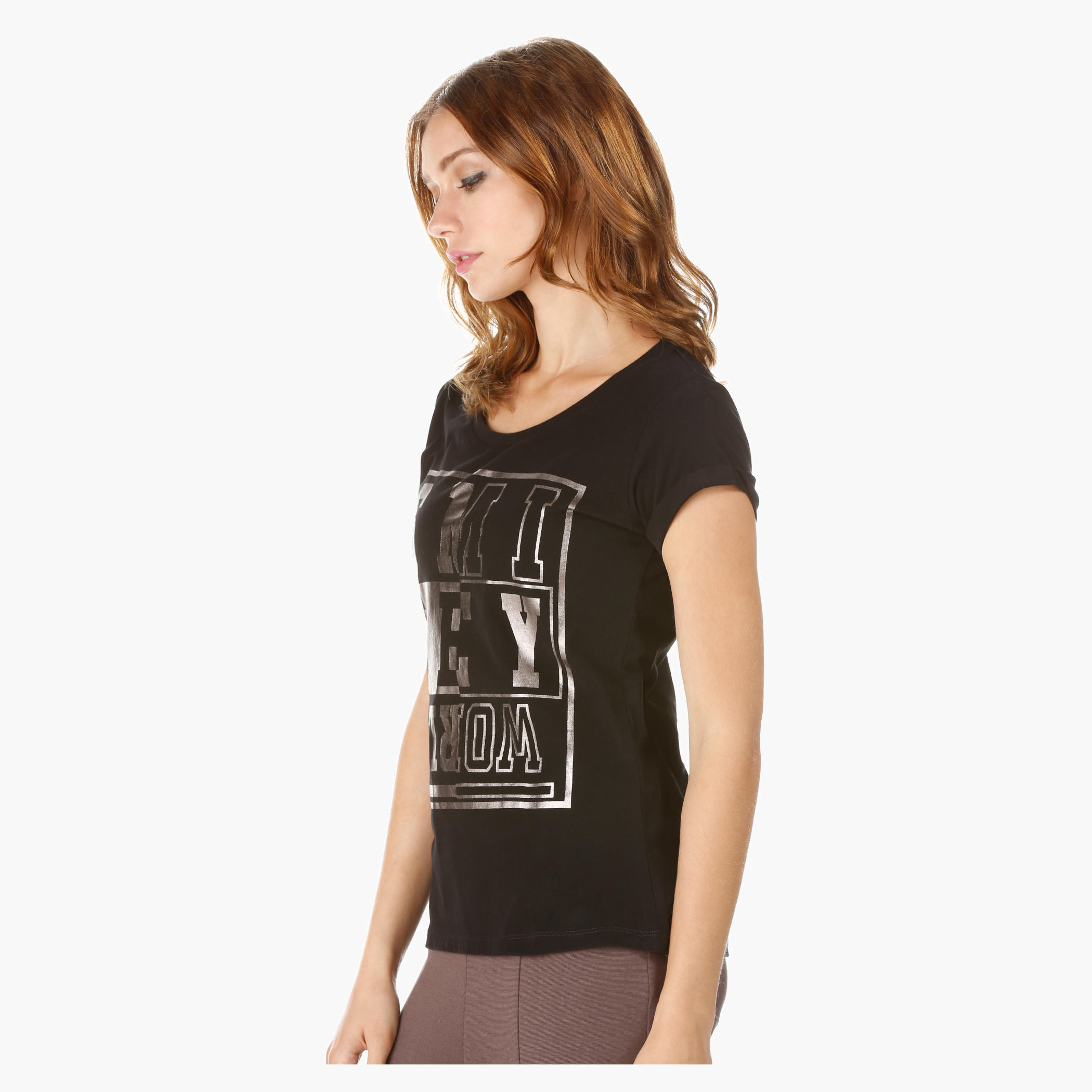 Smiley World Printed T-shirt-women-clothing-tshirts-image-3