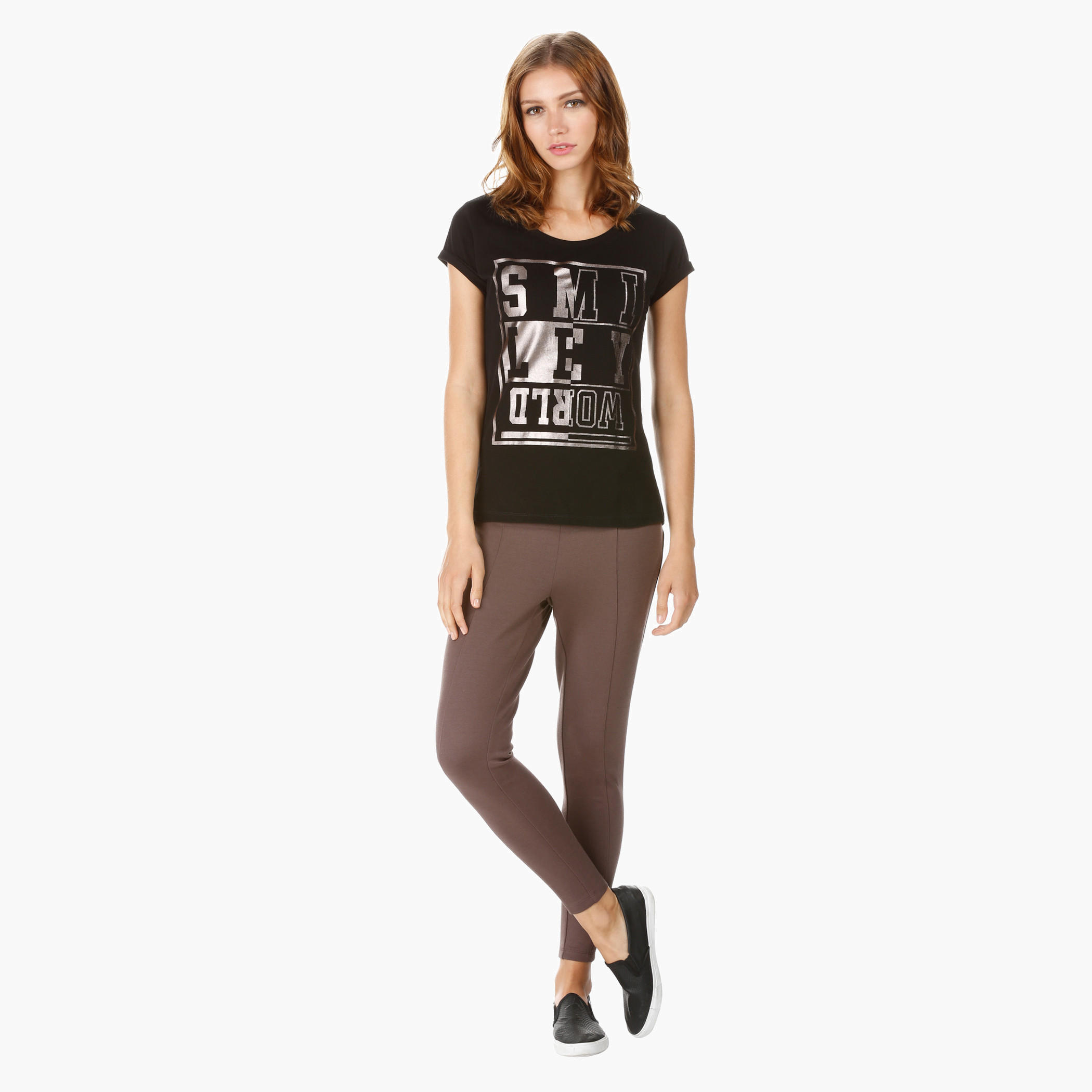 Smiley World Printed T-shirt-women-clothing-tshirts-image-1
