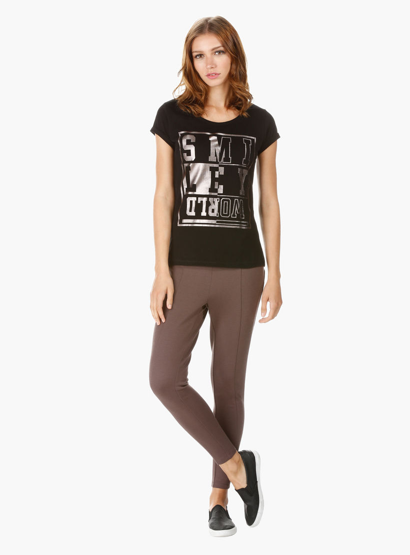 Smiley World Printed T-shirt-women-clothing-tshirts-image-1