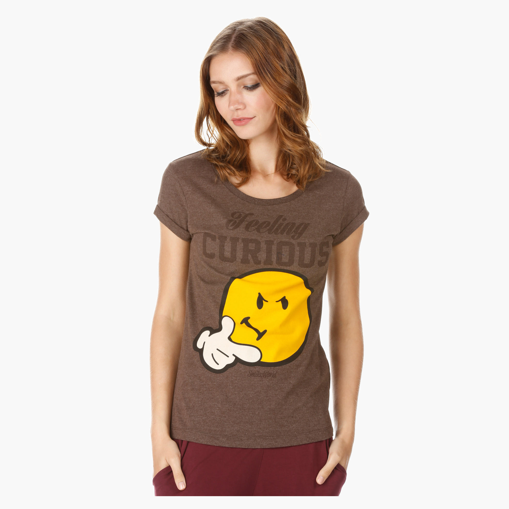 Smiley World Printed T-shirt-women-clothing-tshirts-image-1