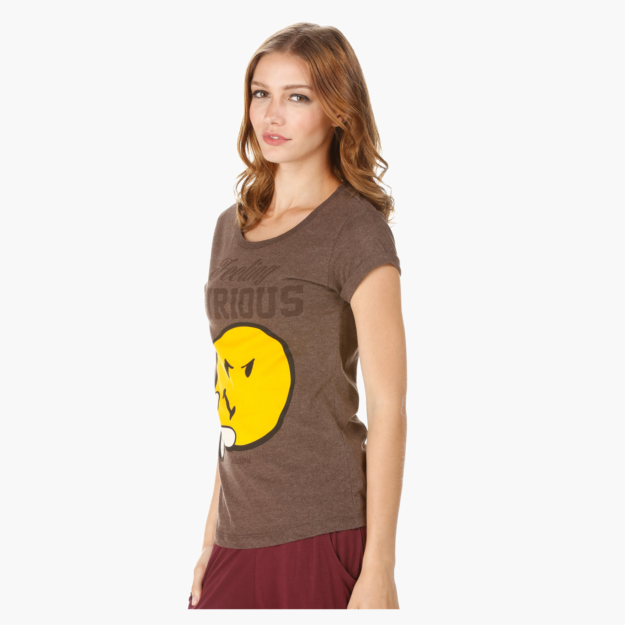 Smiley World Printed T-shirt-women-clothing-tshirts-image-3
