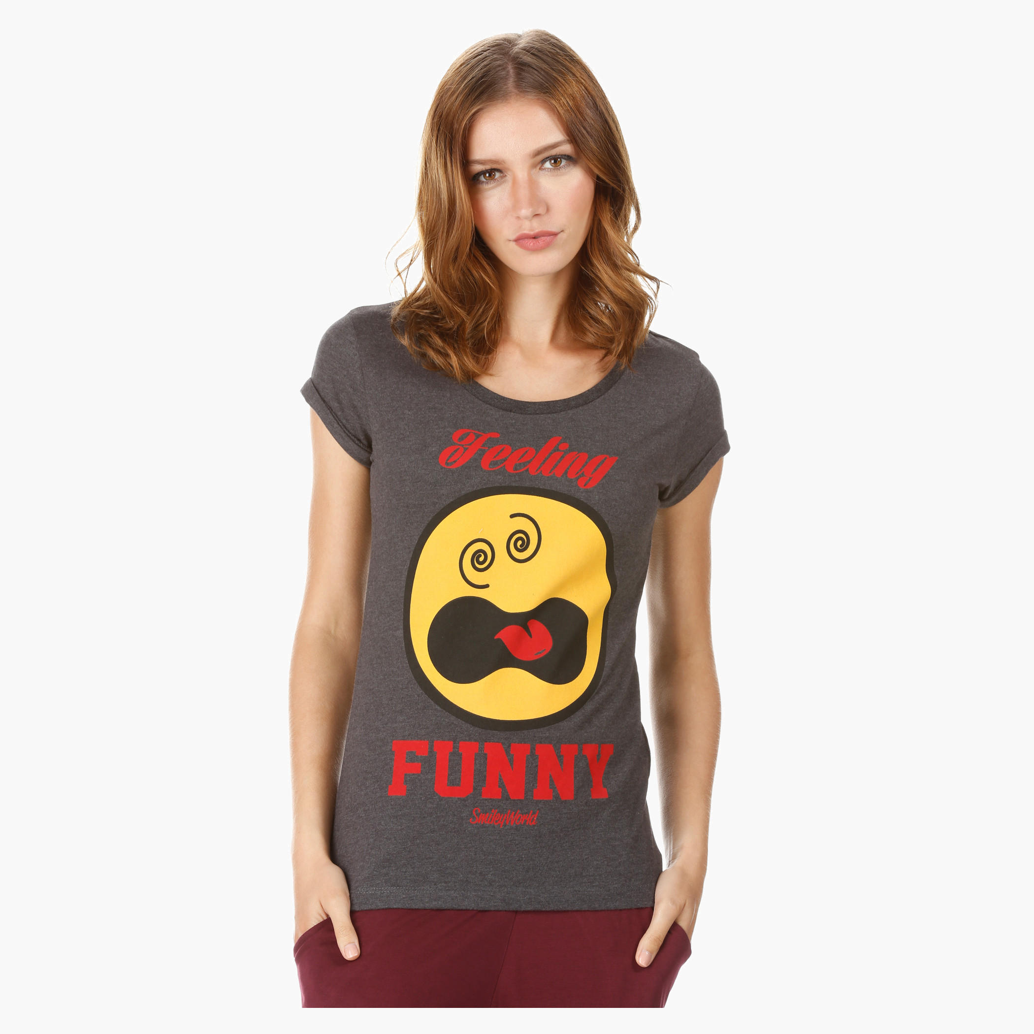 Smiley World Printed T-shirt-women-clothing-tshirts-image-1
