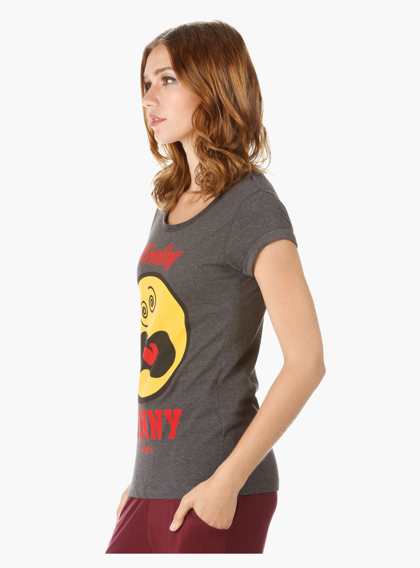 Smiley World Printed T-shirt-women-clothing-tshirts-image-3