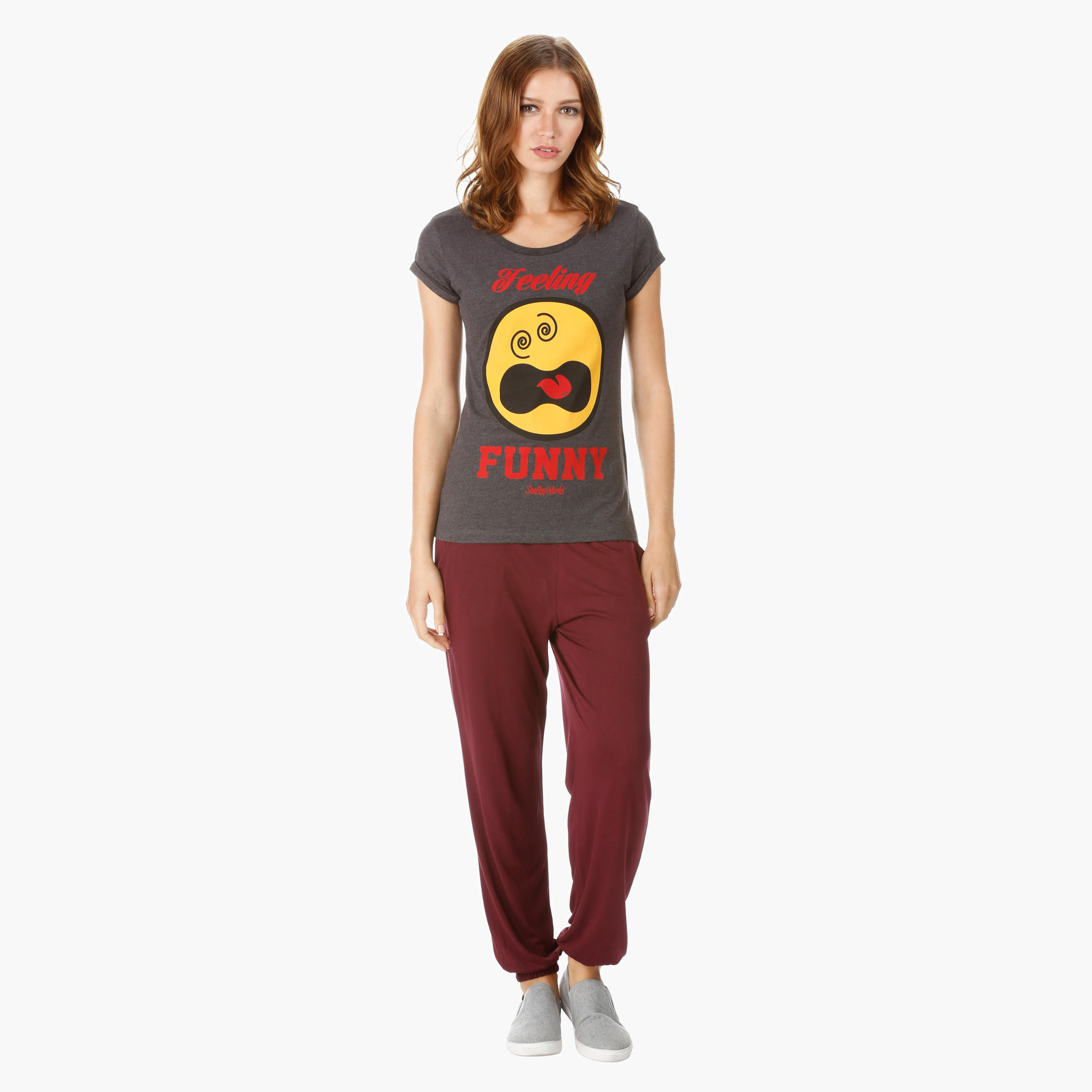 Smiley World Printed T-shirt-women-clothing-tshirts-image-1