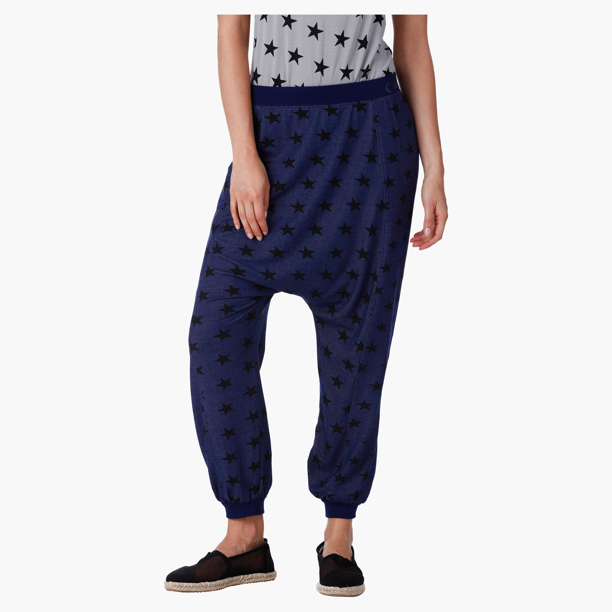 Smiley World Printed Jog Pants in Regular Fit-women-clothing-bottoms-joggers-image-1