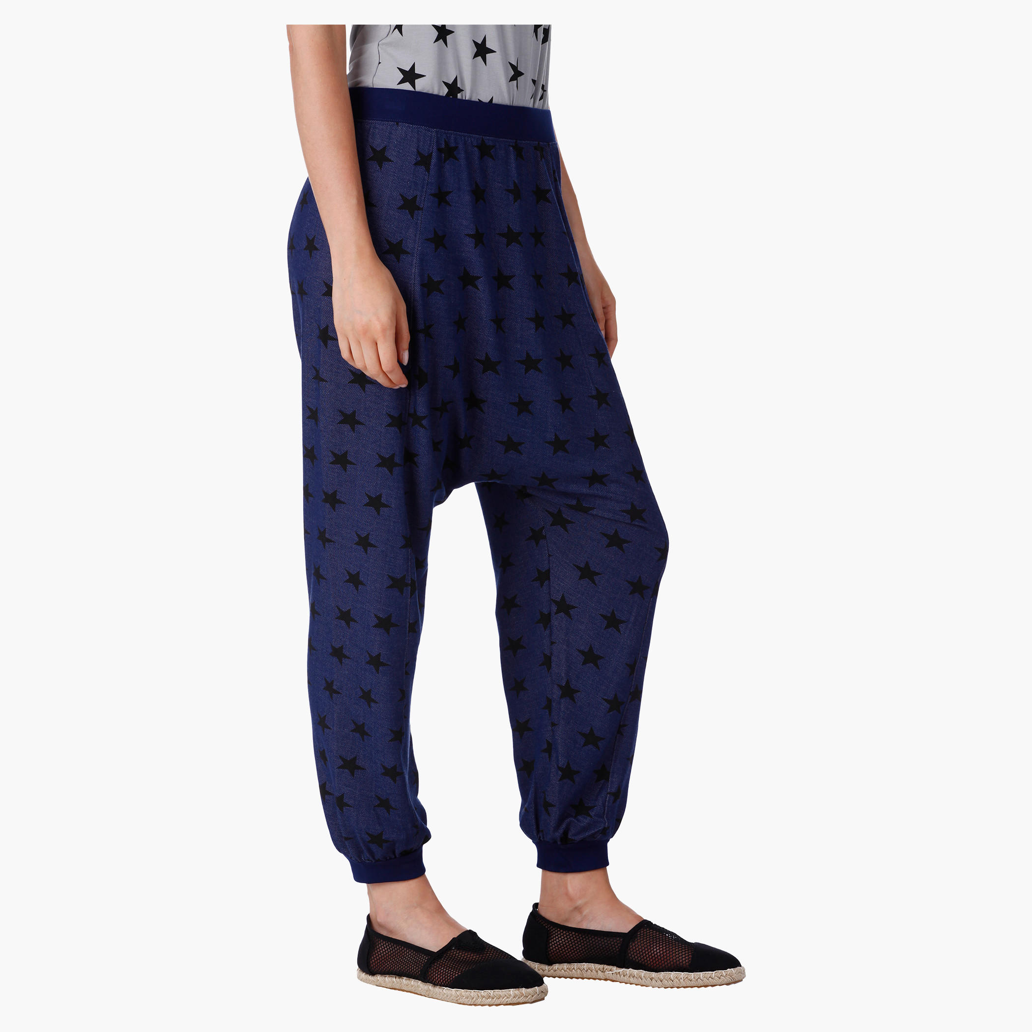 Smiley World Printed Jog Pants in Regular Fit-women-clothing-bottoms-joggers-image-3