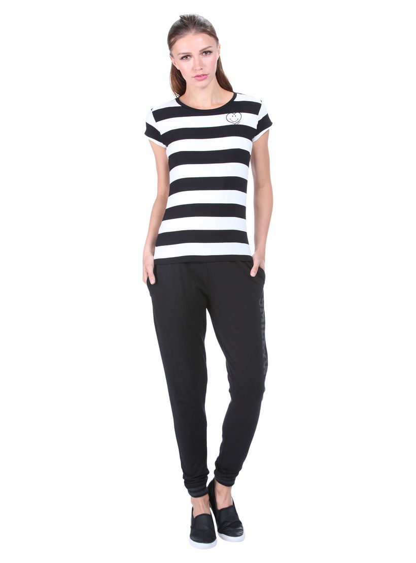 Smiley World Striped T-shirt-women-clothing-tshirts-image-1