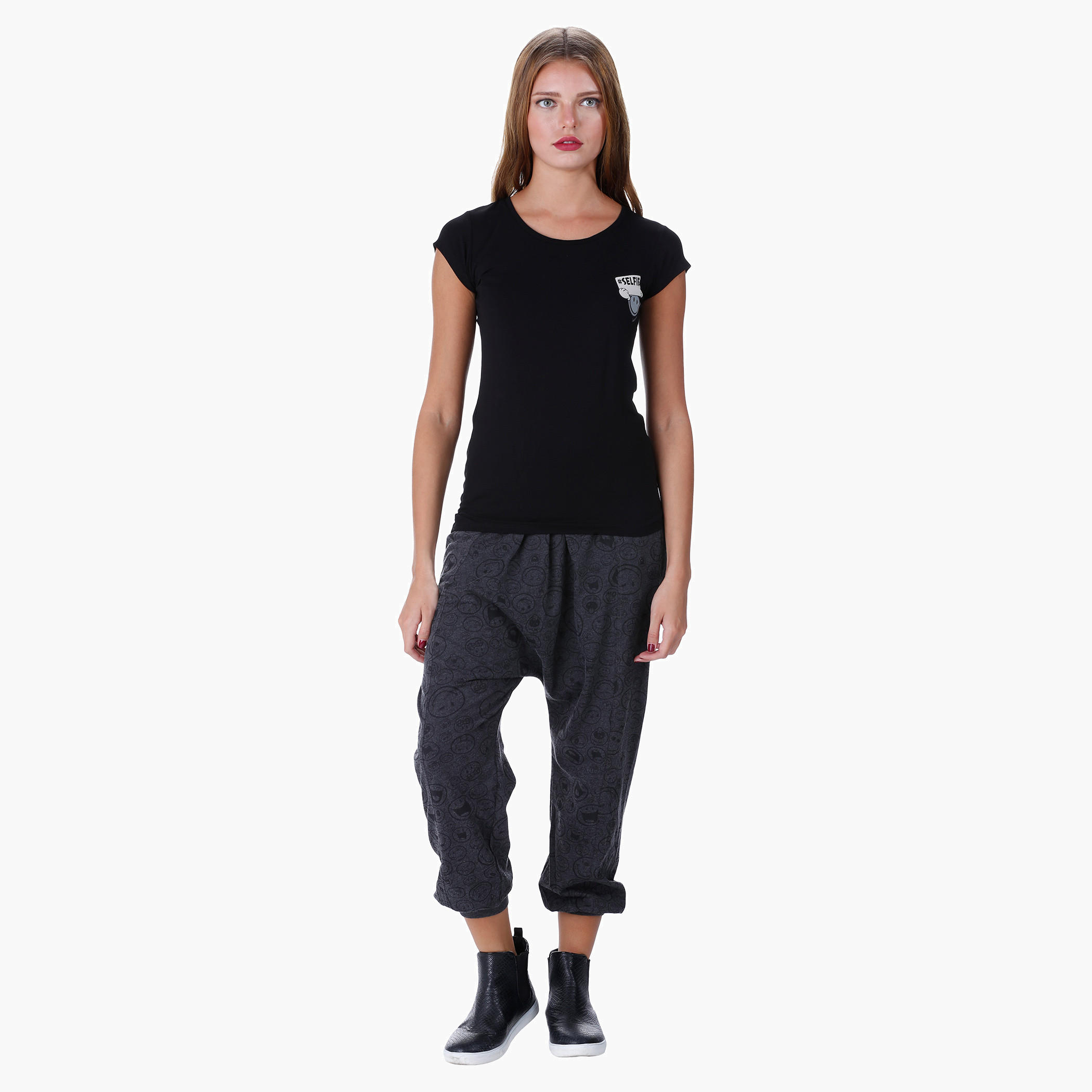 Smiley World Graphic Print T-shirt-women-clothing-tshirts-image-5