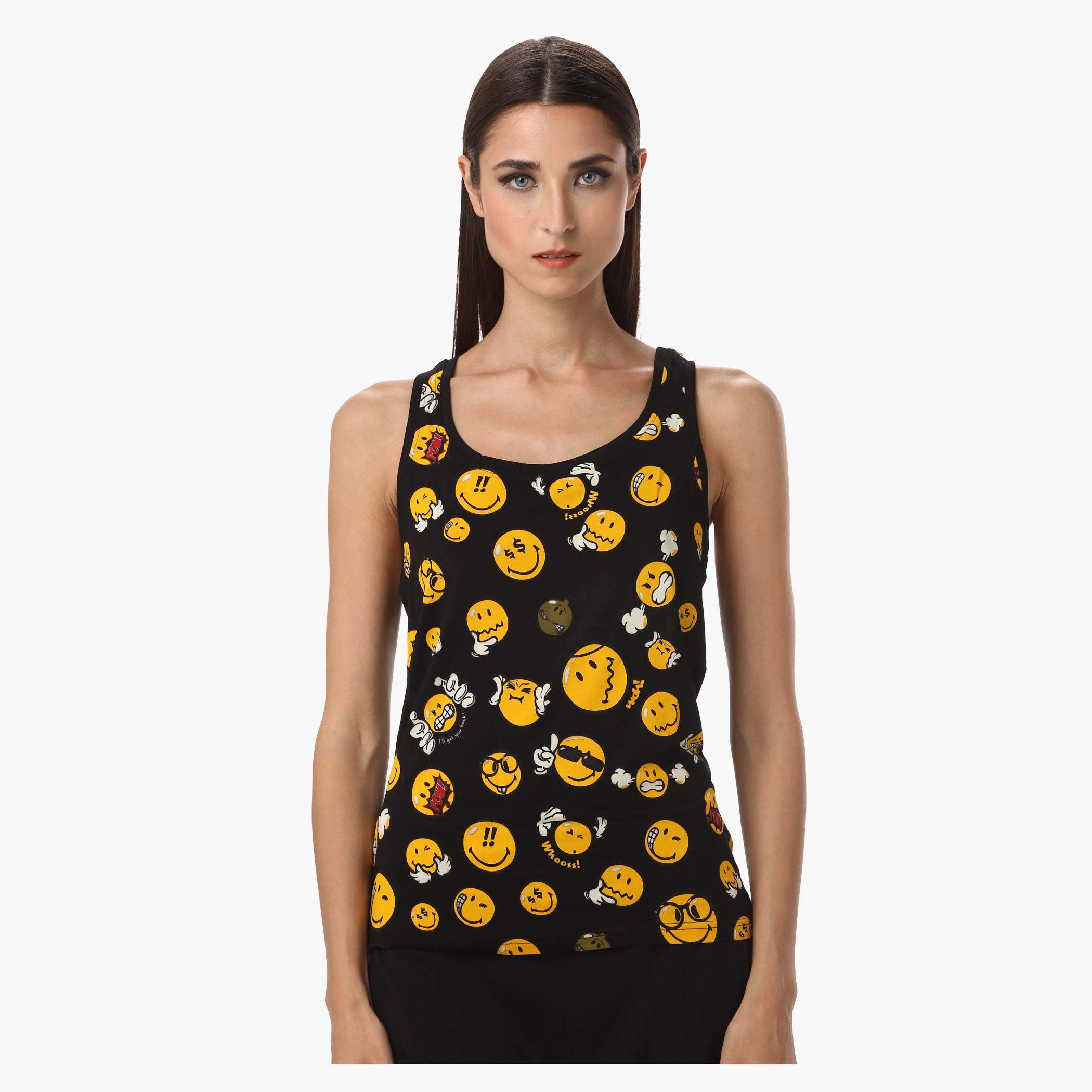 Smiley World Cotton Printed Top-women-clothing-tshirts-image-5