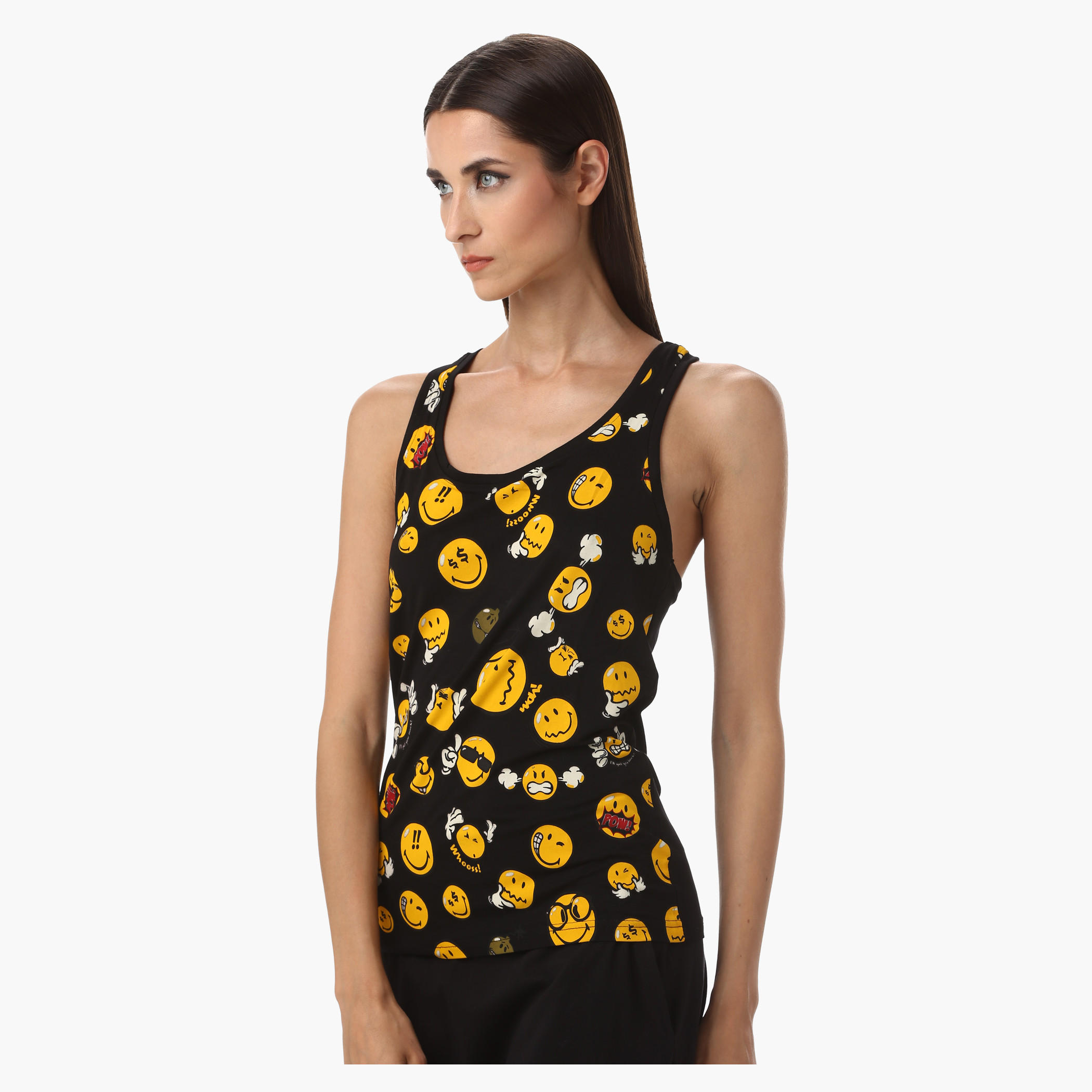 Smiley World Cotton Printed Top-women-clothing-tshirts-image-3