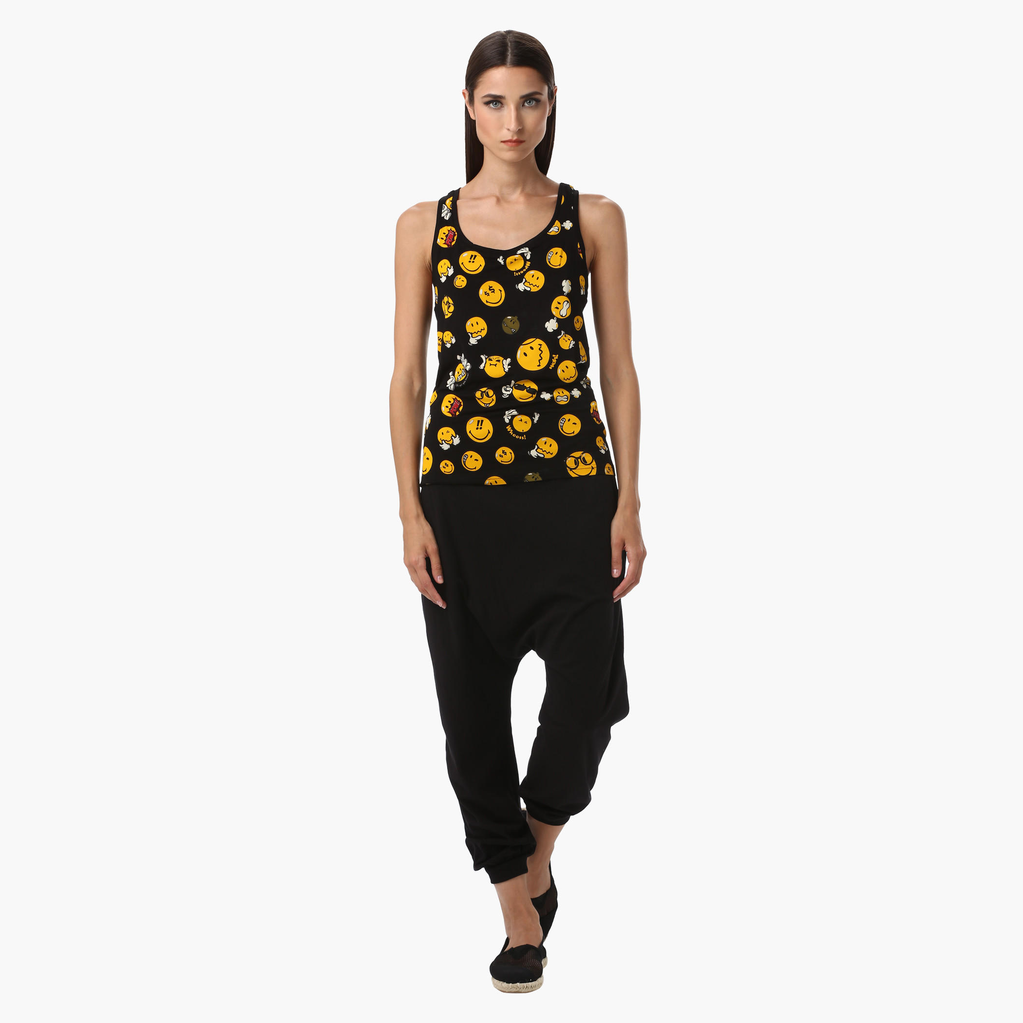 Smiley World Cotton Printed Top-women-clothing-tshirts-image-1