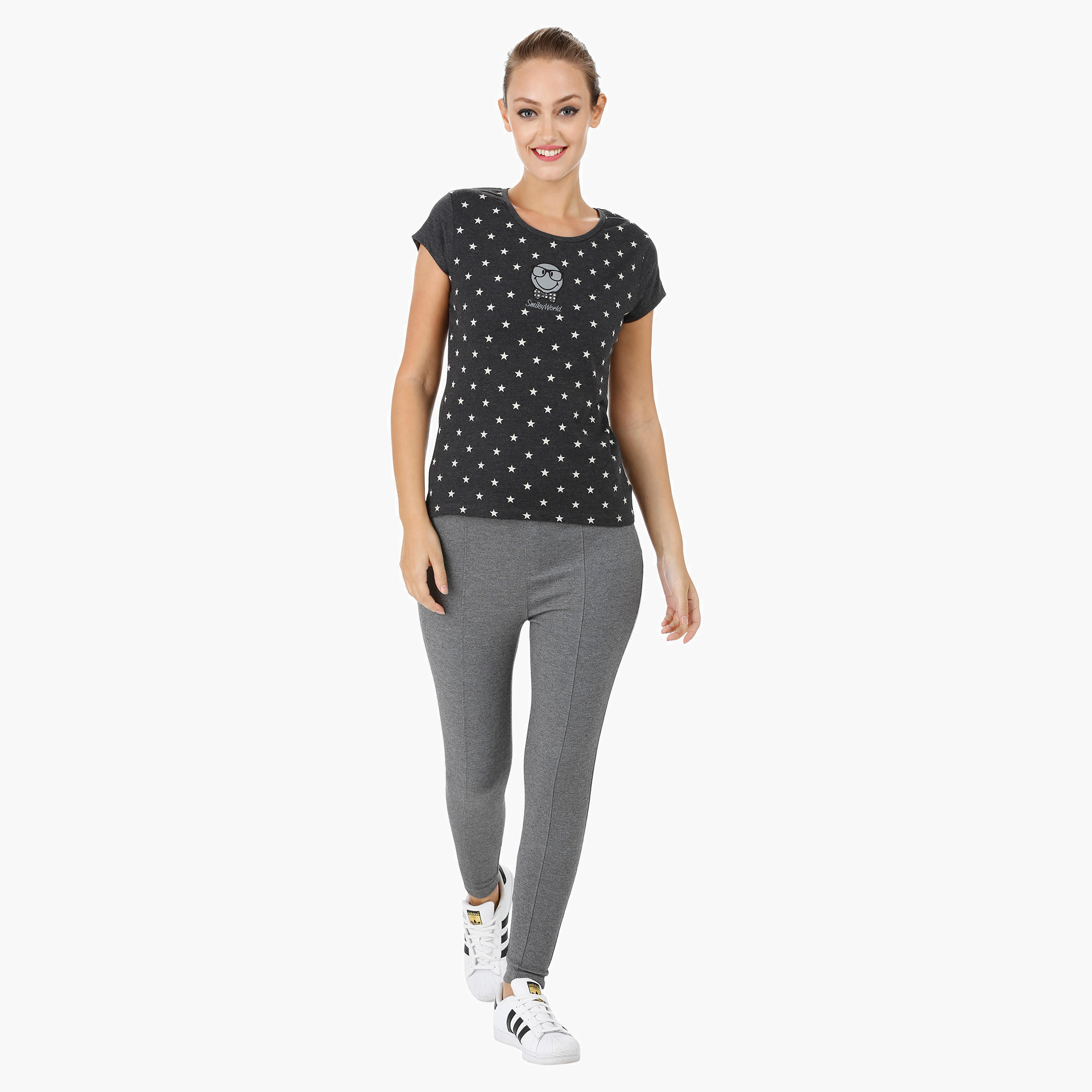 Smiley World Printed Top-women-clothing-tshirts-image-5