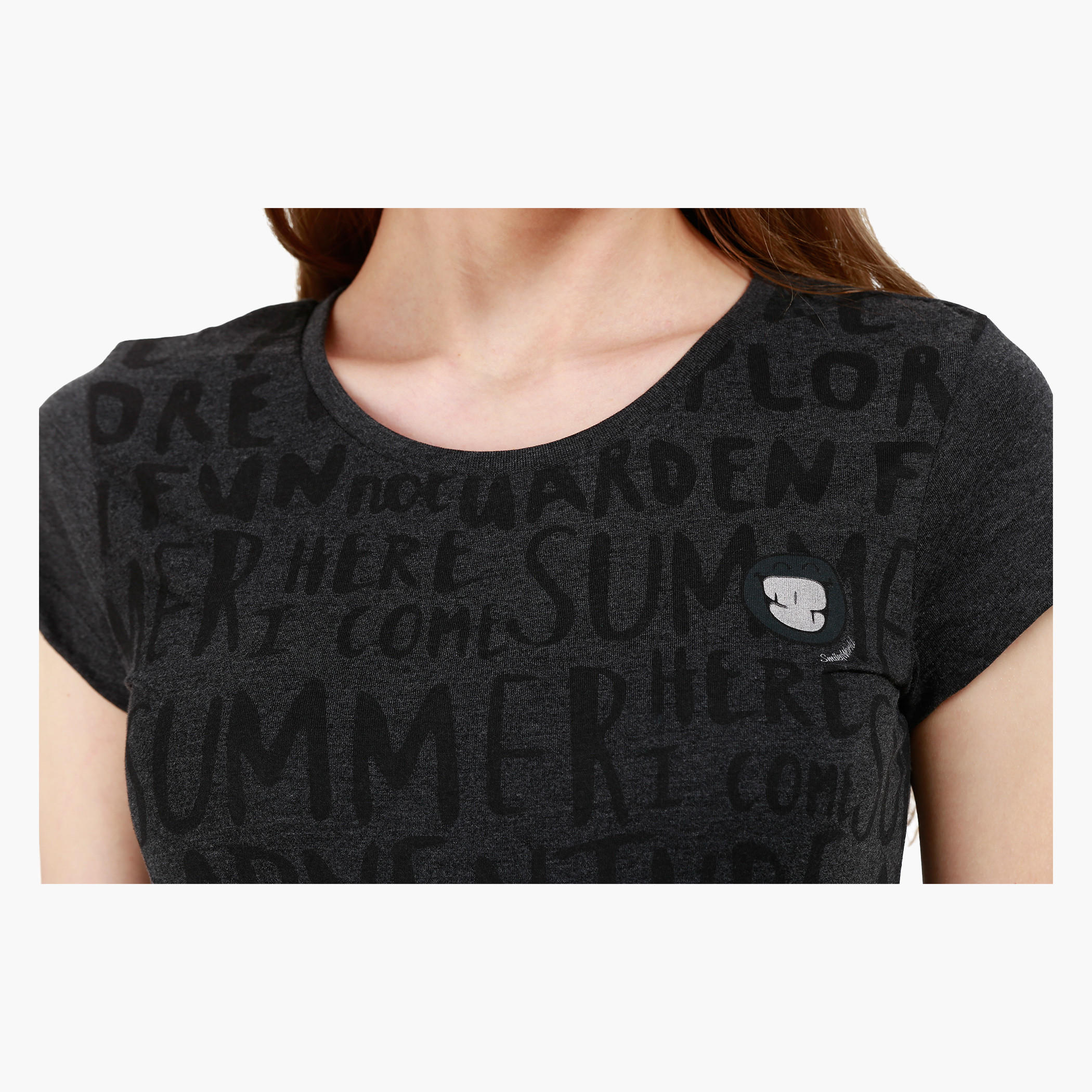 Smiley World Printed Top with Short Sleeves-women-clothing-shirtsandblouses-blouses-image-4