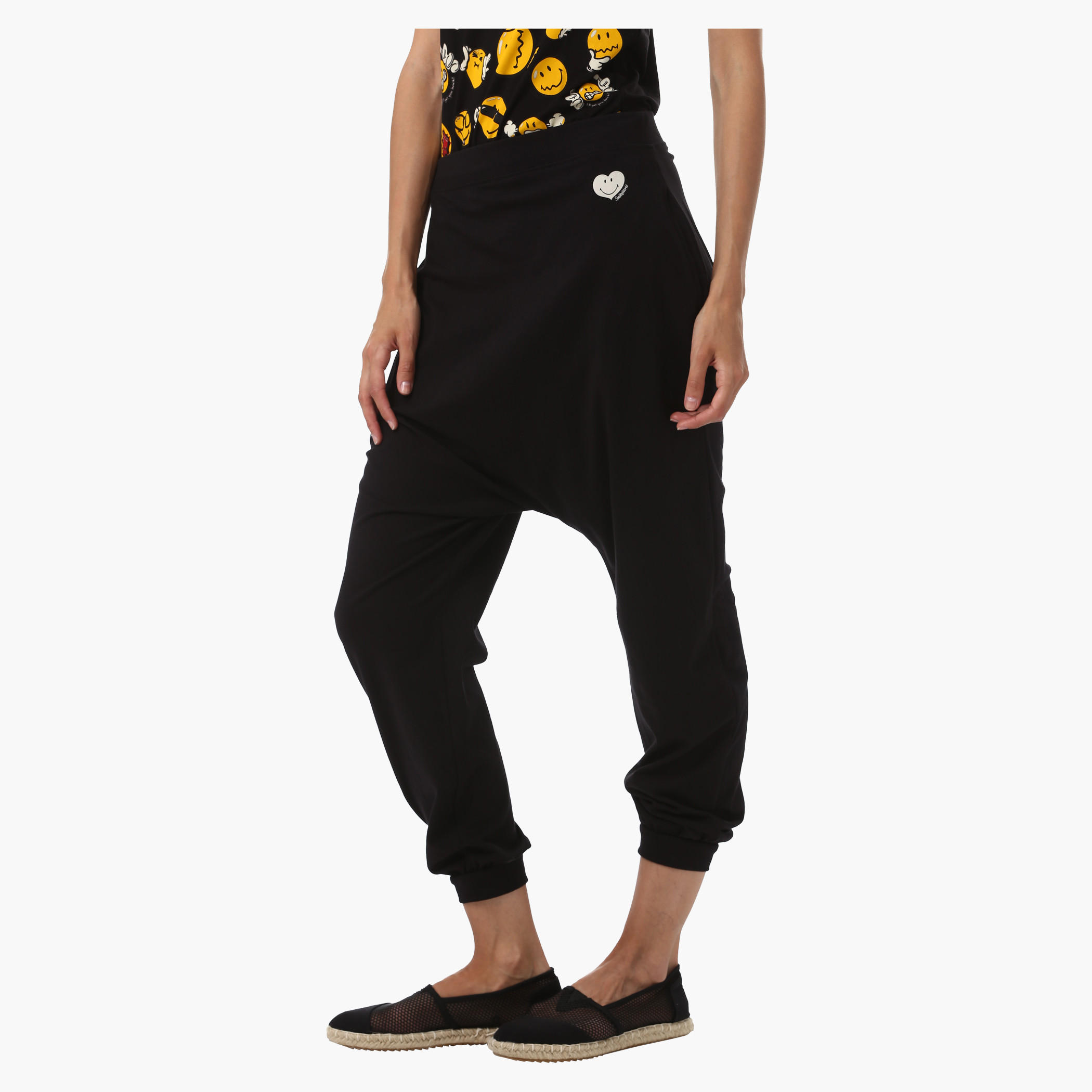 Smiley World Cotton Printed Jog Pants-women-clothing-bottoms-trousers-image-3