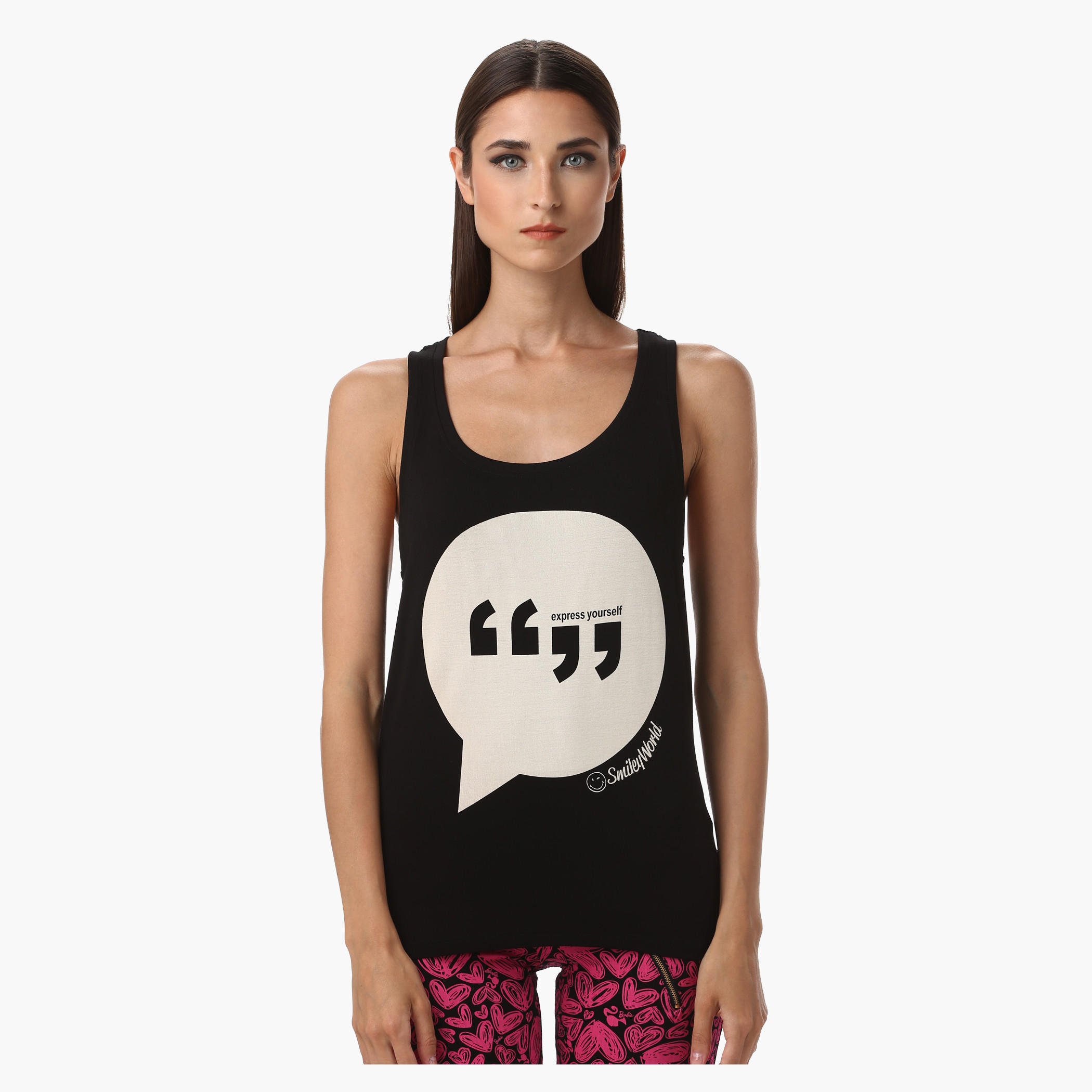 Smiley World Printed Top-women-clothing-tshirts-image-5