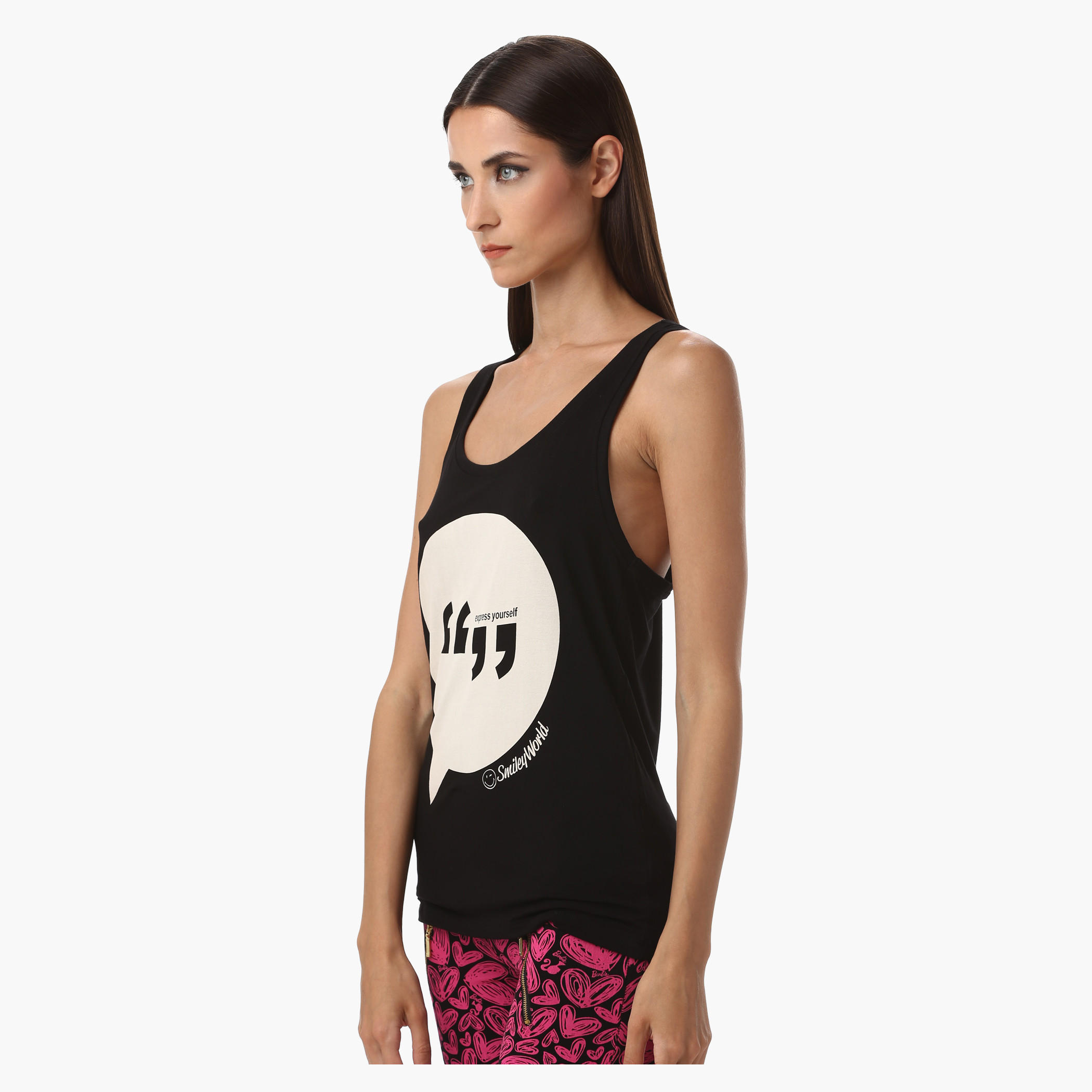 Smiley World Printed Top-women-clothing-tshirts-image-3