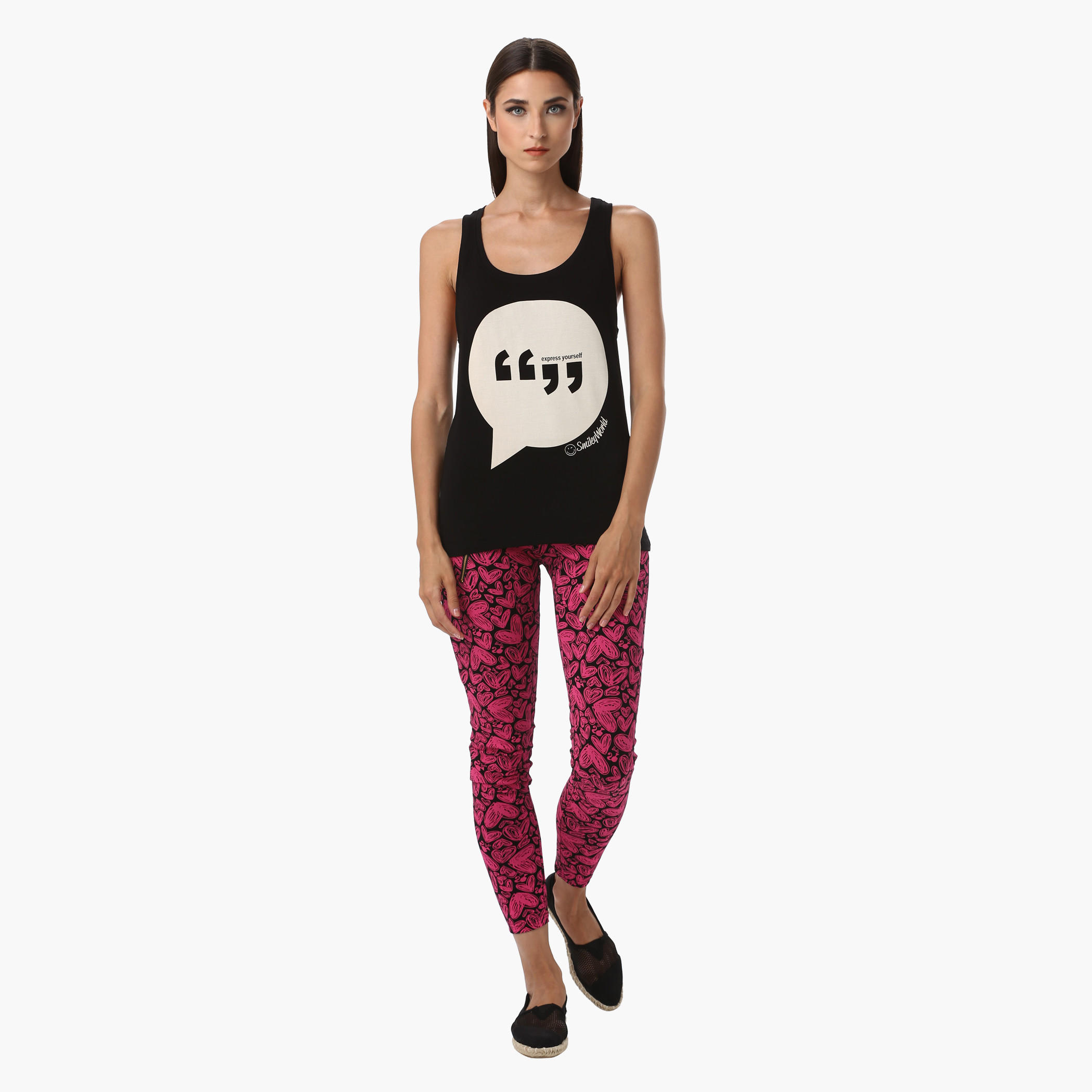 Smiley World Printed Top-women-clothing-tshirts-image-1