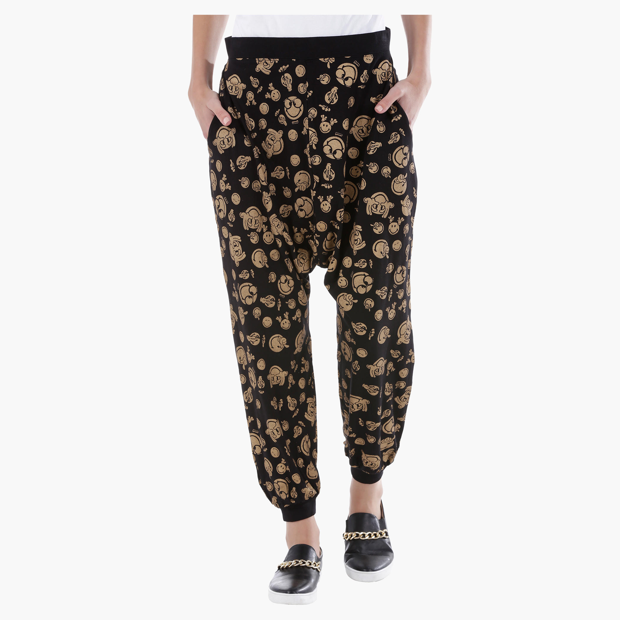 Smiley World Printed Jog Pants-women-clothing-bottoms-joggers-image-5